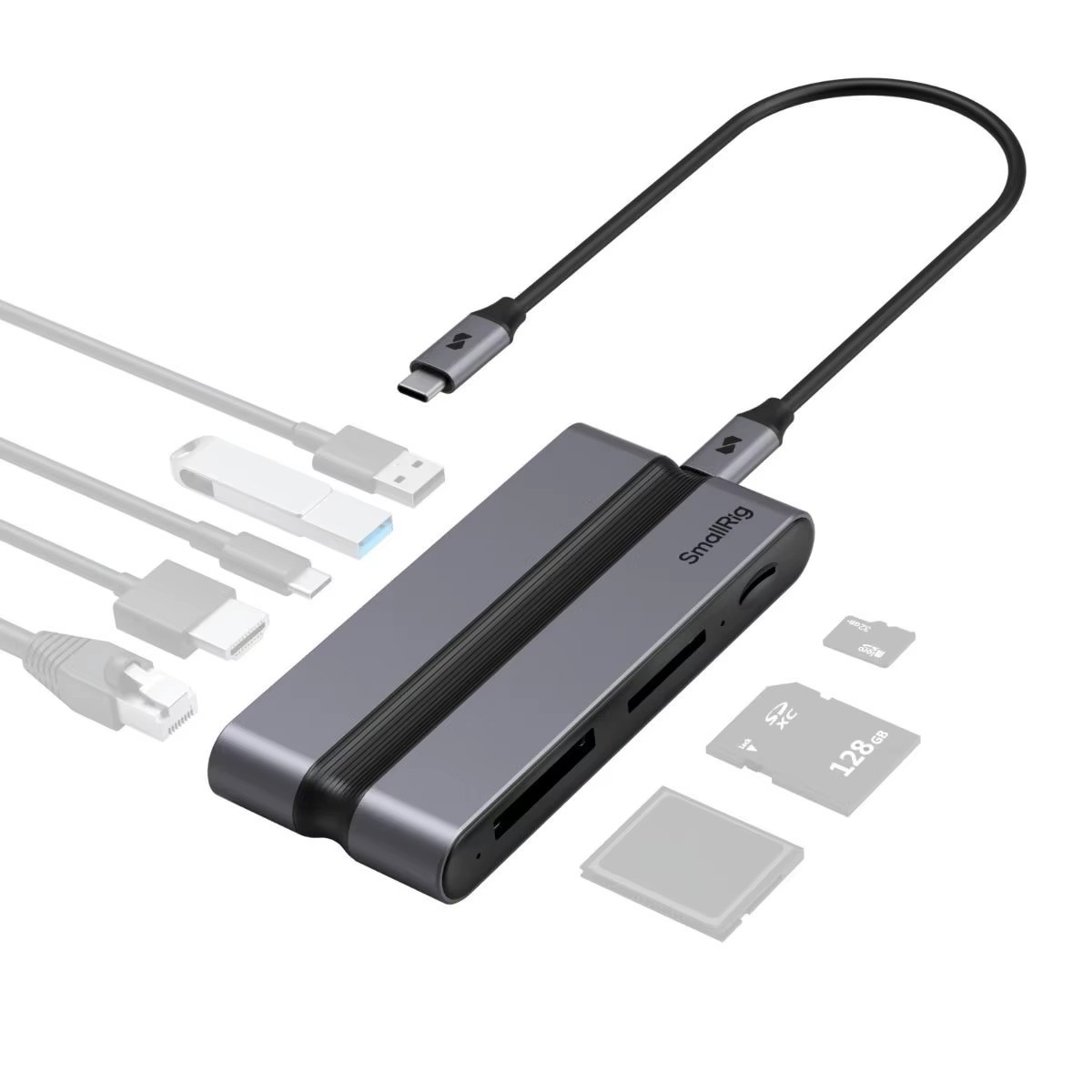 SmallRig 9-in-1 CFexpress Docking Station Type A/B SD TF USB-C HDMI 4662 4663