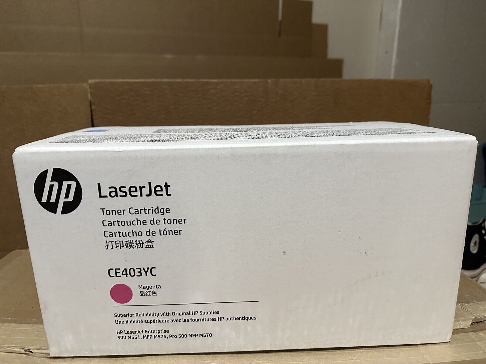 Genuine HP LaserJet CE403YC Magenta Laser Toner Cartridge
