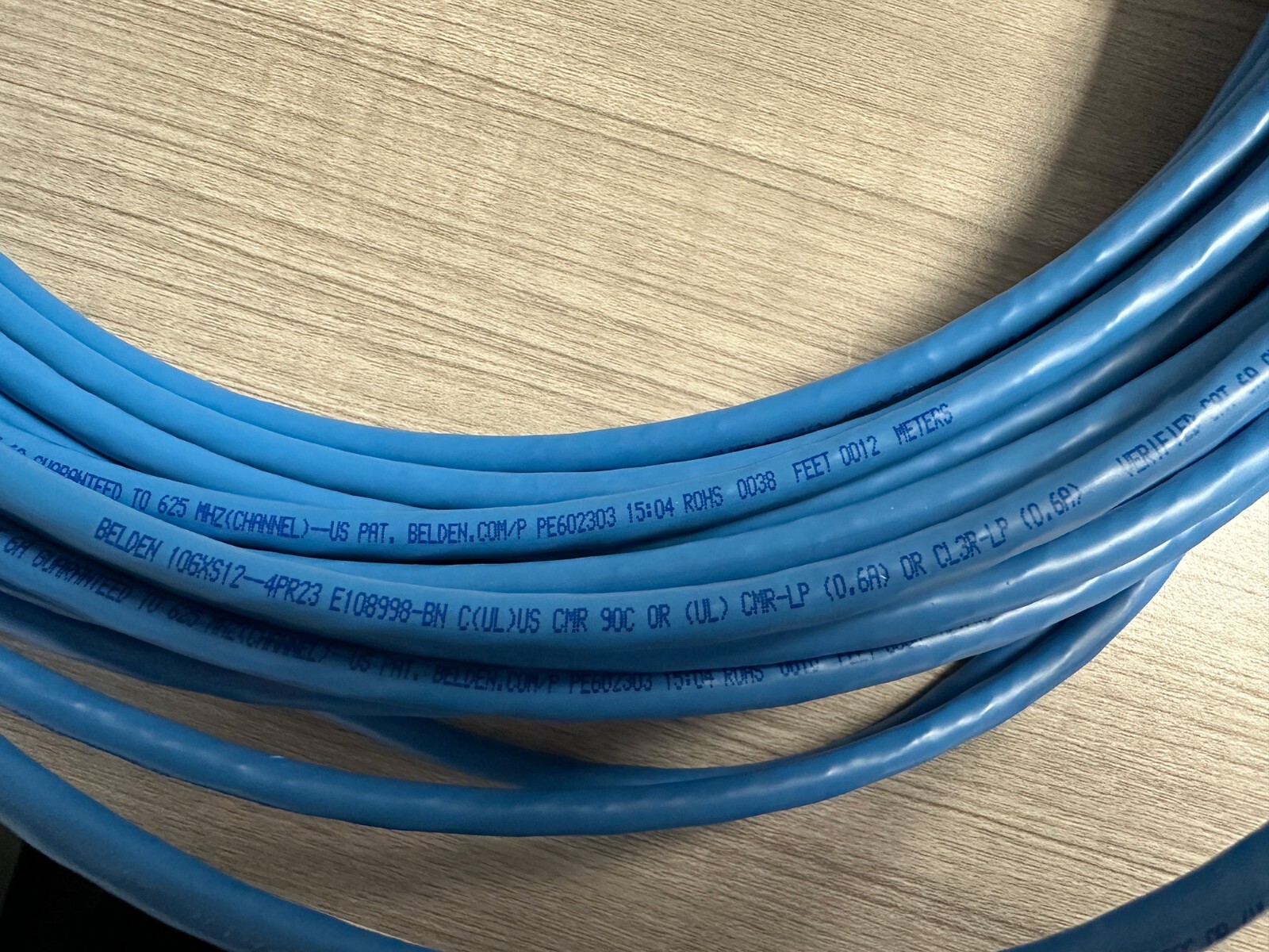 Belden 10GXS12 CAT6A Enhanced Network Cable, 23 AWG, U/UTP, CMR (CAT 6A) 625Mhz
