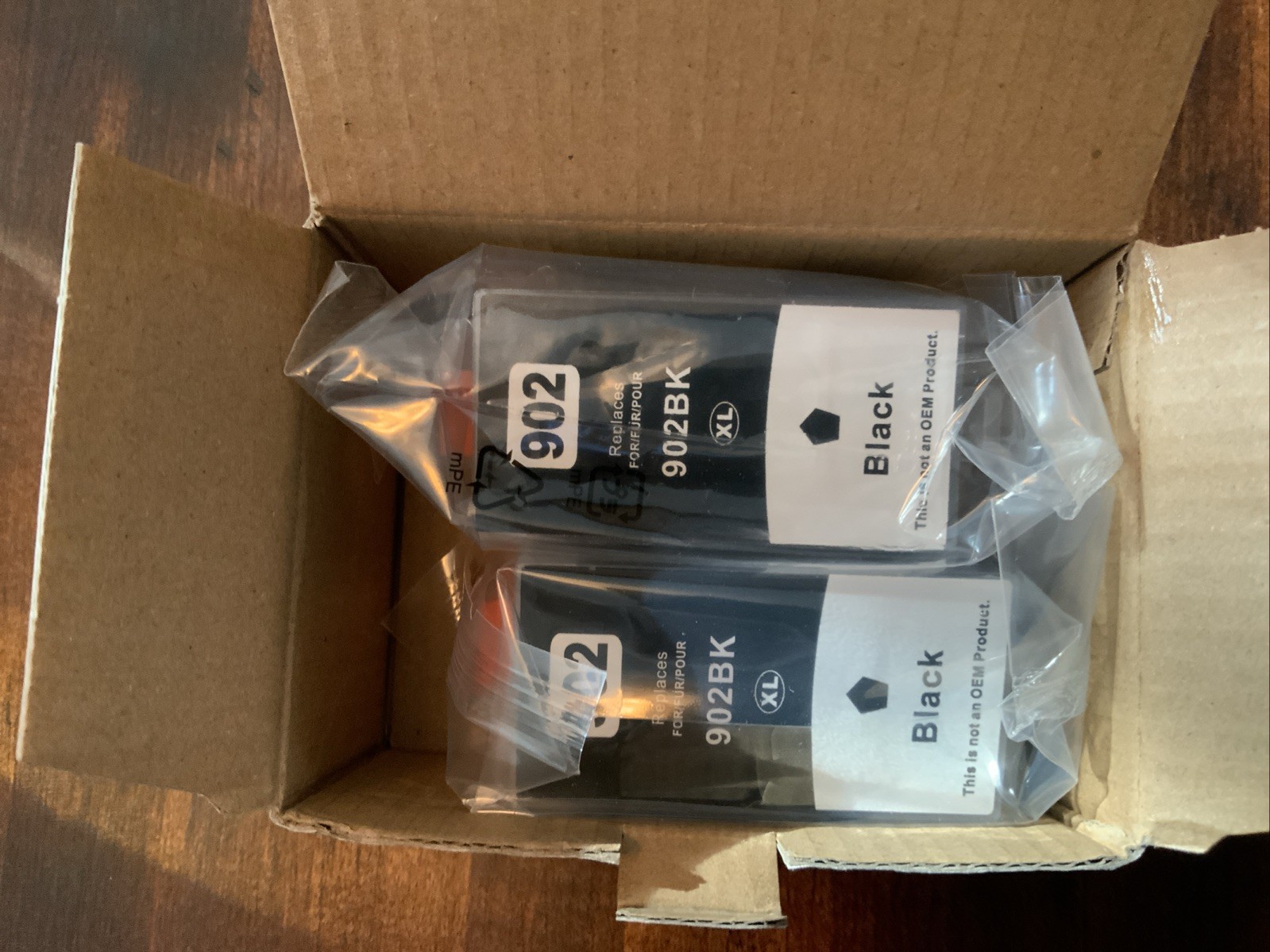 Gmjet 902 XL Black 2 Pack Ink Cartridge Set New Sealed