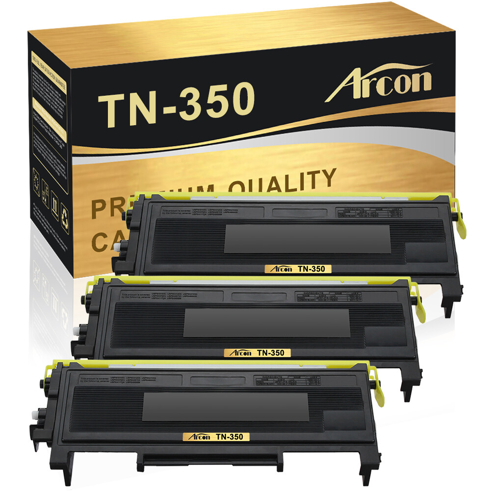 3PK Black TN350 Toner Compatible for Brother IntelliFax-2820 DCP-7020  MFC-7820N