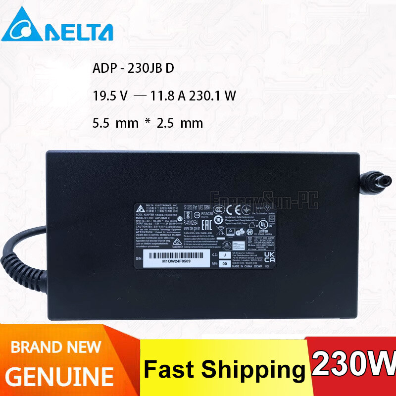 ADP-230JB D Original DELTA 19.5V 11.8A 5.5×2.5mm AC Adapter Power Supply Charger