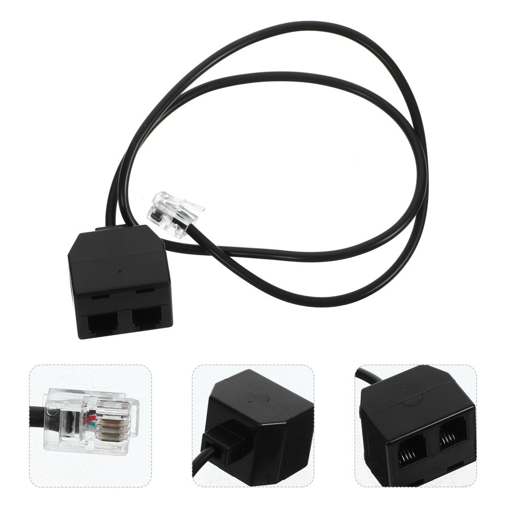 Durable Telephone Accessories Rj9 Splitter Adapter for Indoor Corded Phones