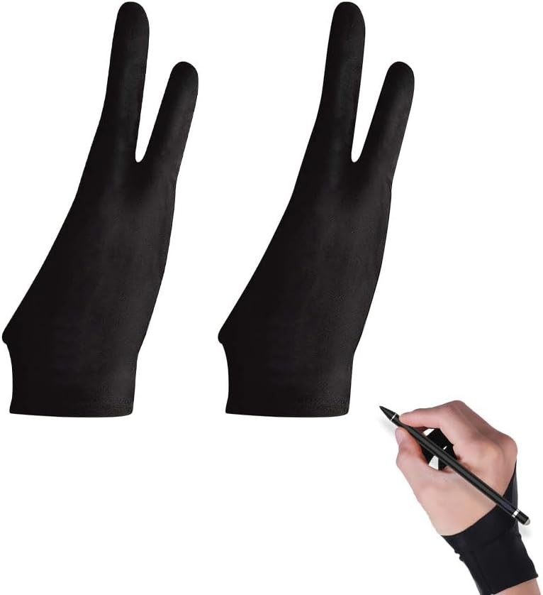 1/2x Artist Glove for Drawing Tablet Good for Right or Left Hand Digital Drawing