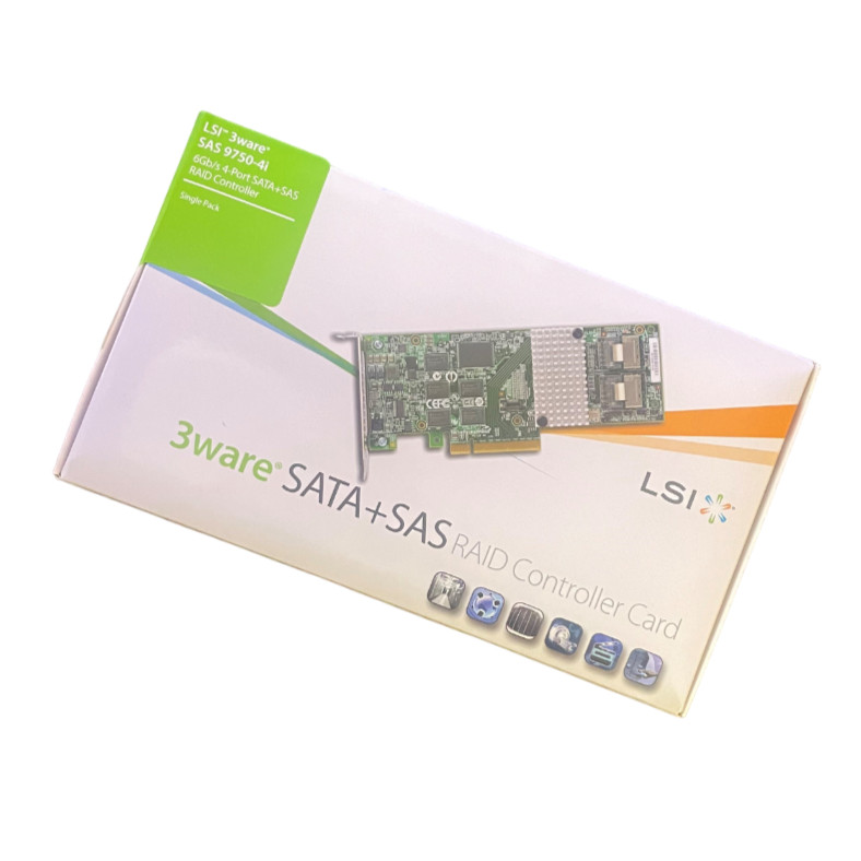 LSI 3ware SAS 9750-4i 4-Port 6Gb/s PCI Express SATA+SAS RAID Controller Card