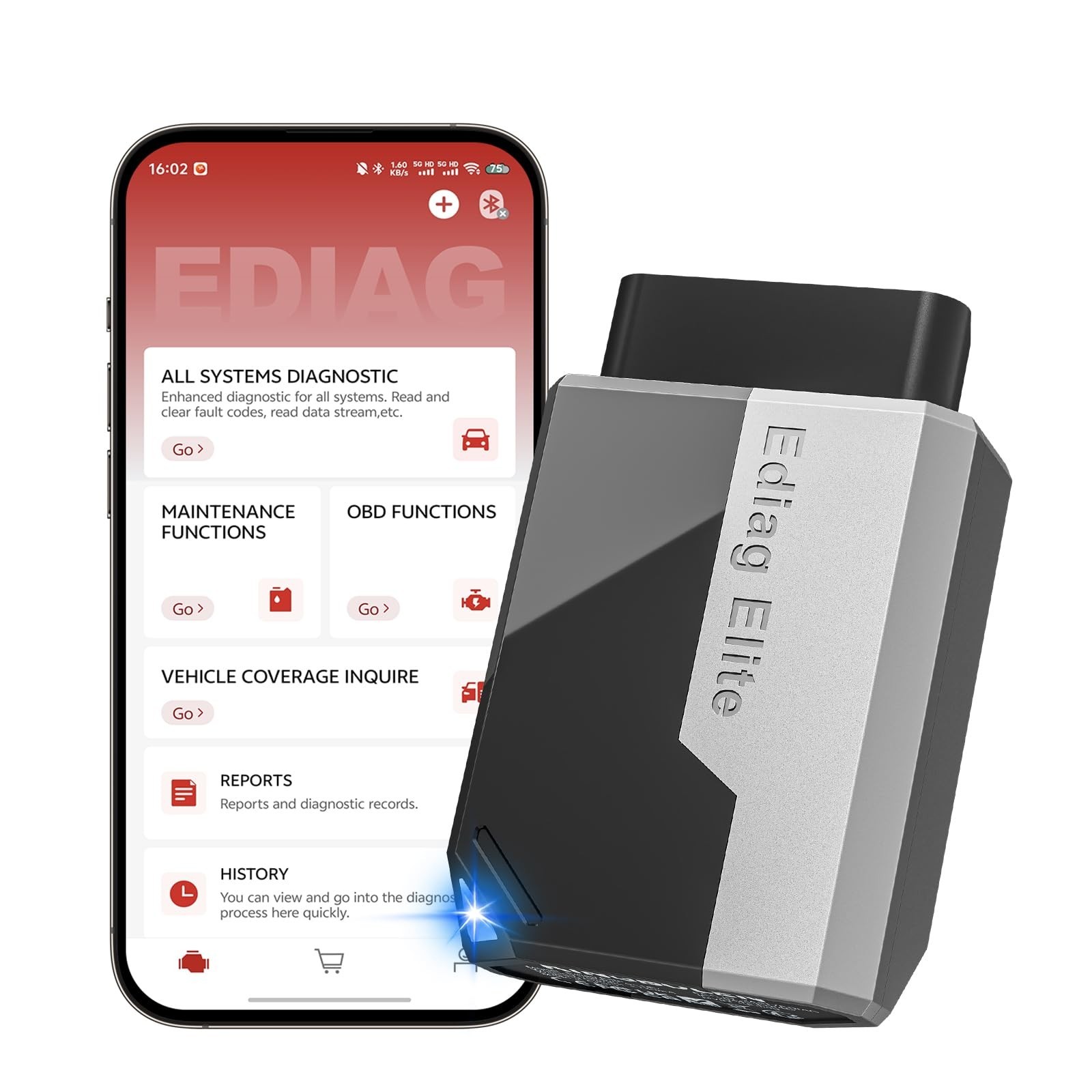 KINGBOLEN Ediag Elite Bluetooth OBD2 Scanner Bidirectional Full System CANFD