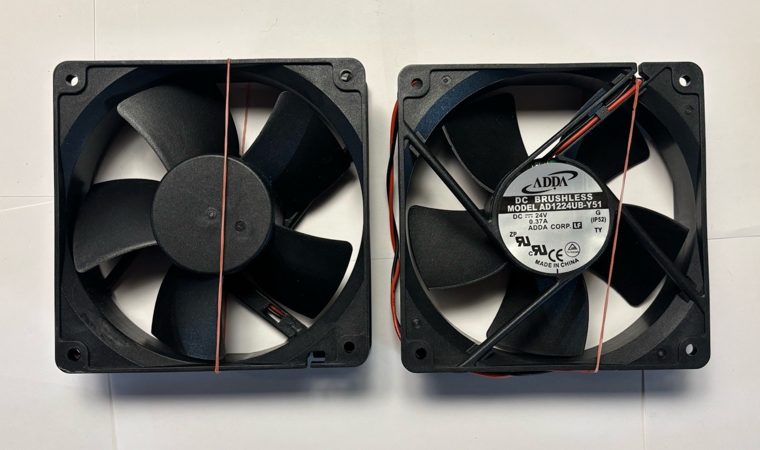 ADDA 120MM x 32MM Case Fan DC 24V 112 CFM AD1224HB-Y51 (Brand New) (2-PACK)