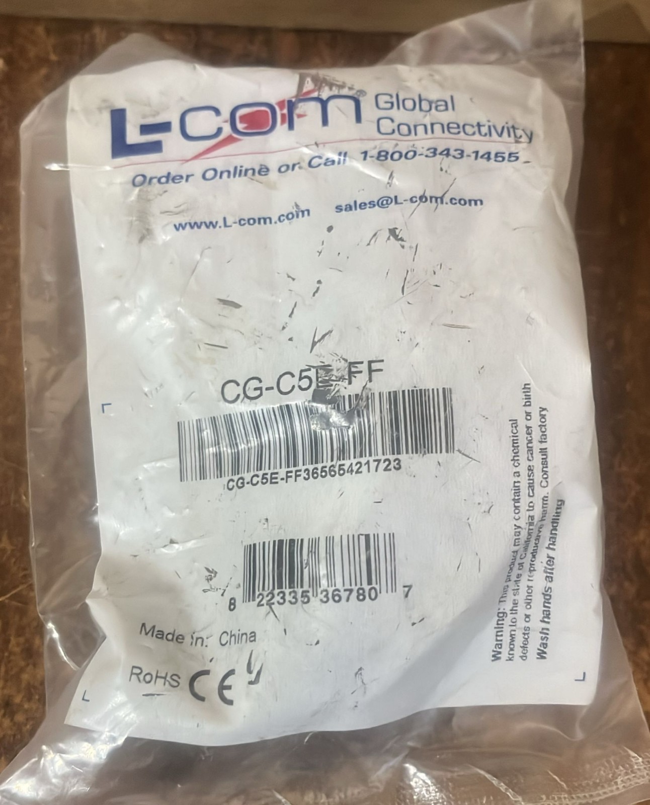 L-Com RJ45 Waterproof Cat5 Cat6 Inline Coupler Extender CG-C5E-FF