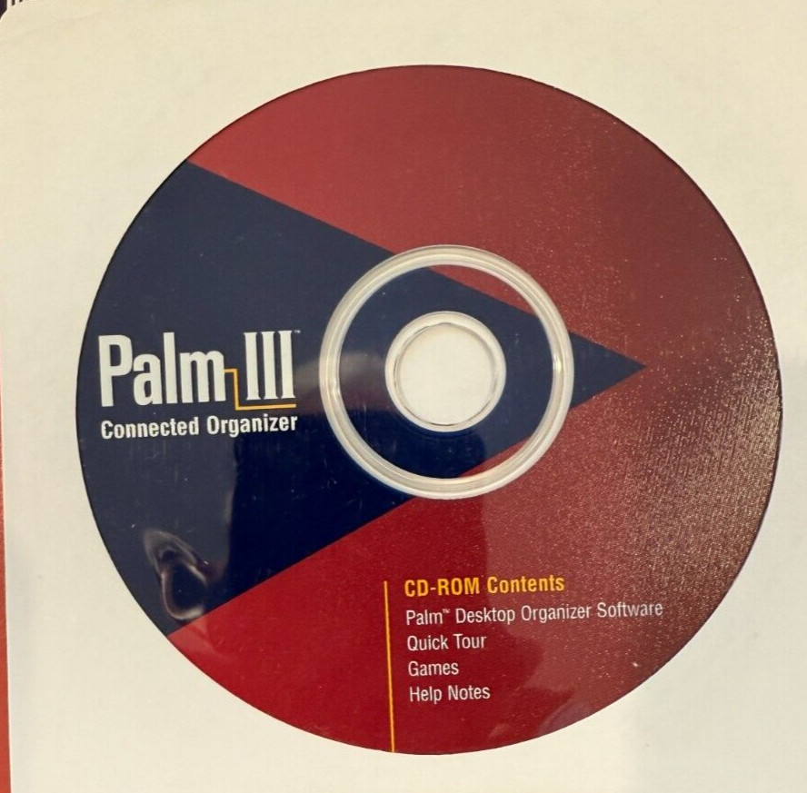 Palm III Desktop Organizer Software & Manual VINTAGE