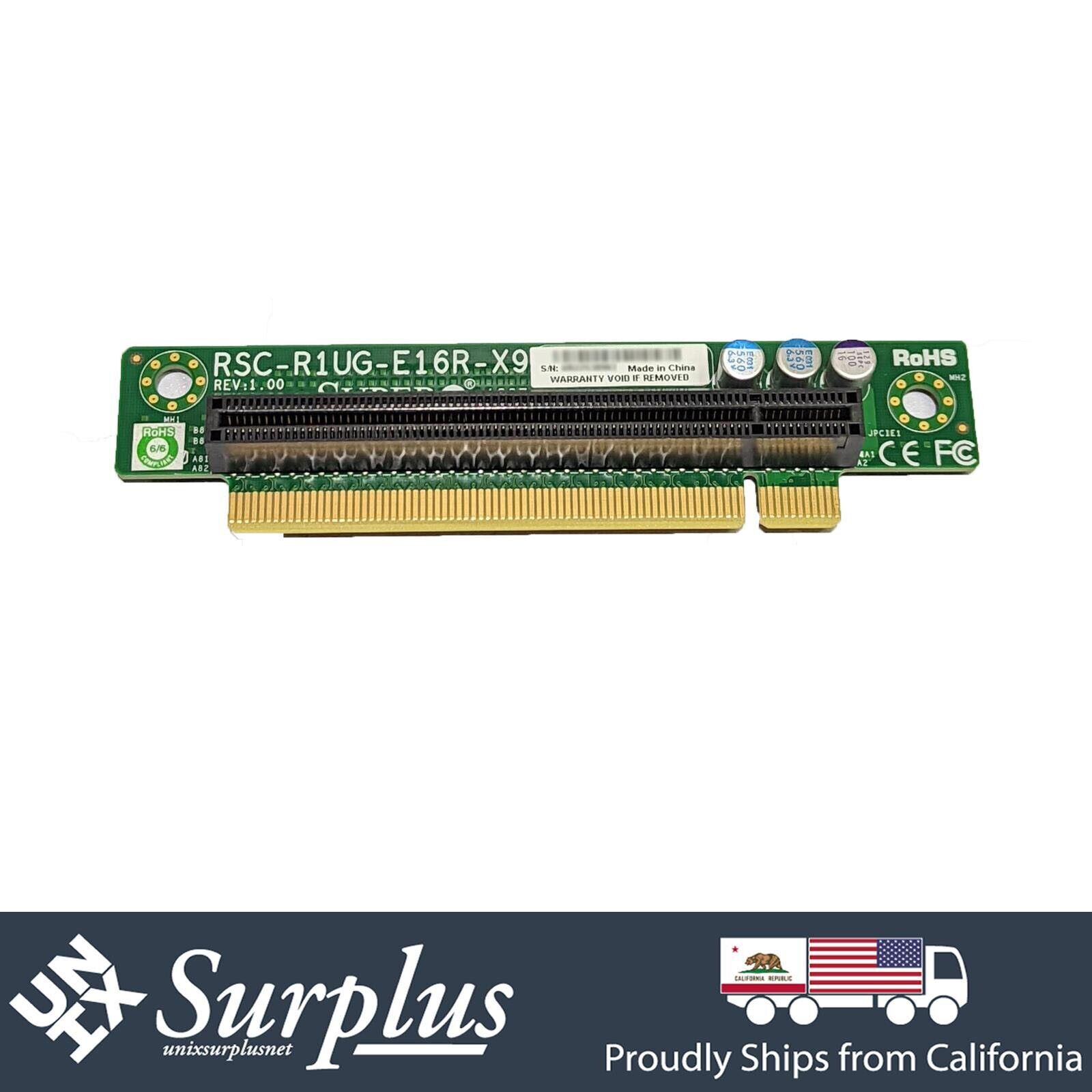 Supermicro RSC-R1UG-E16R-X9 1U Passive PCIe x16 Riser Card Support Gen 2 Gen 3
