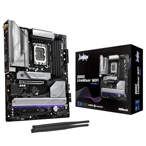 ASRock B860 LiveMixer WiFi Intel Core Ultra LGA1851 B860 Chipset DDR5 ATX
