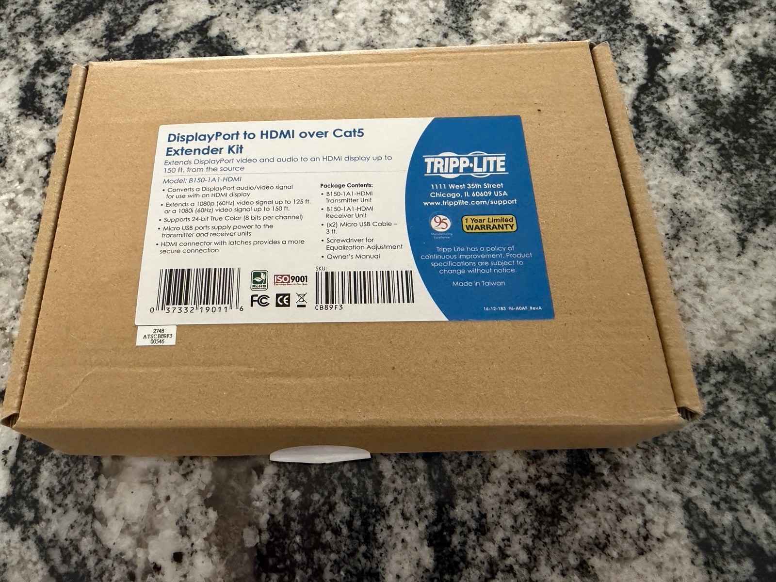 Tripp Lite Display Port HDMI Cat5 Extender Kit B150-1A1-HDMI