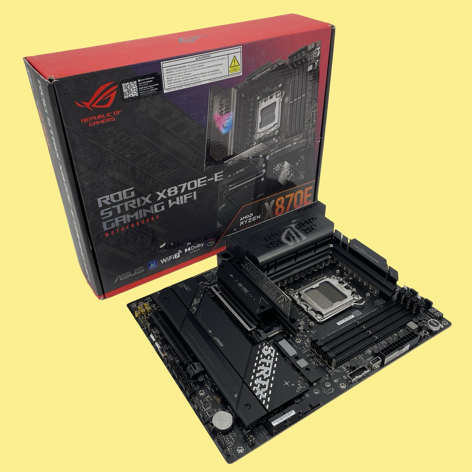 AS/IS ASUS ROG Strix X870E-E Gaming WiFi AM5 ATX Motherboard - NO POWER #PP4167
