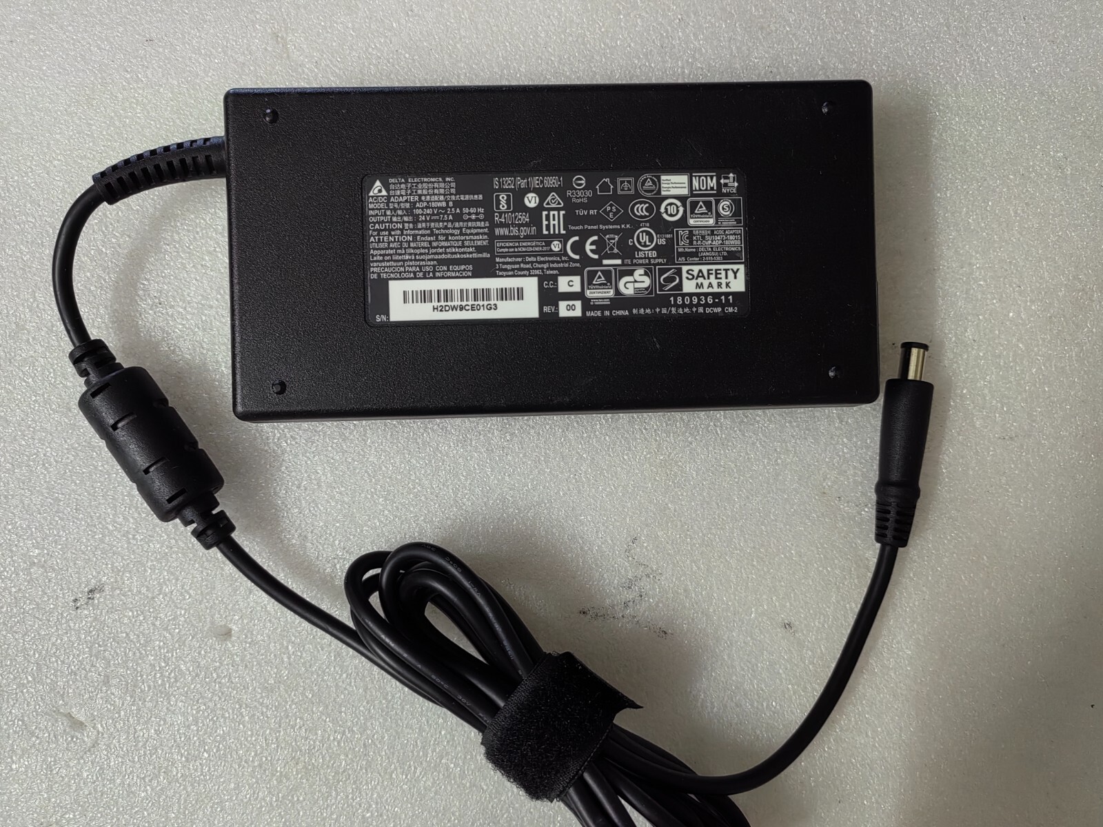24V 7.5A Delta ADP-180WB B For ELO EPS15E2/E440439 6.5mm 180W AC adapter Genuine