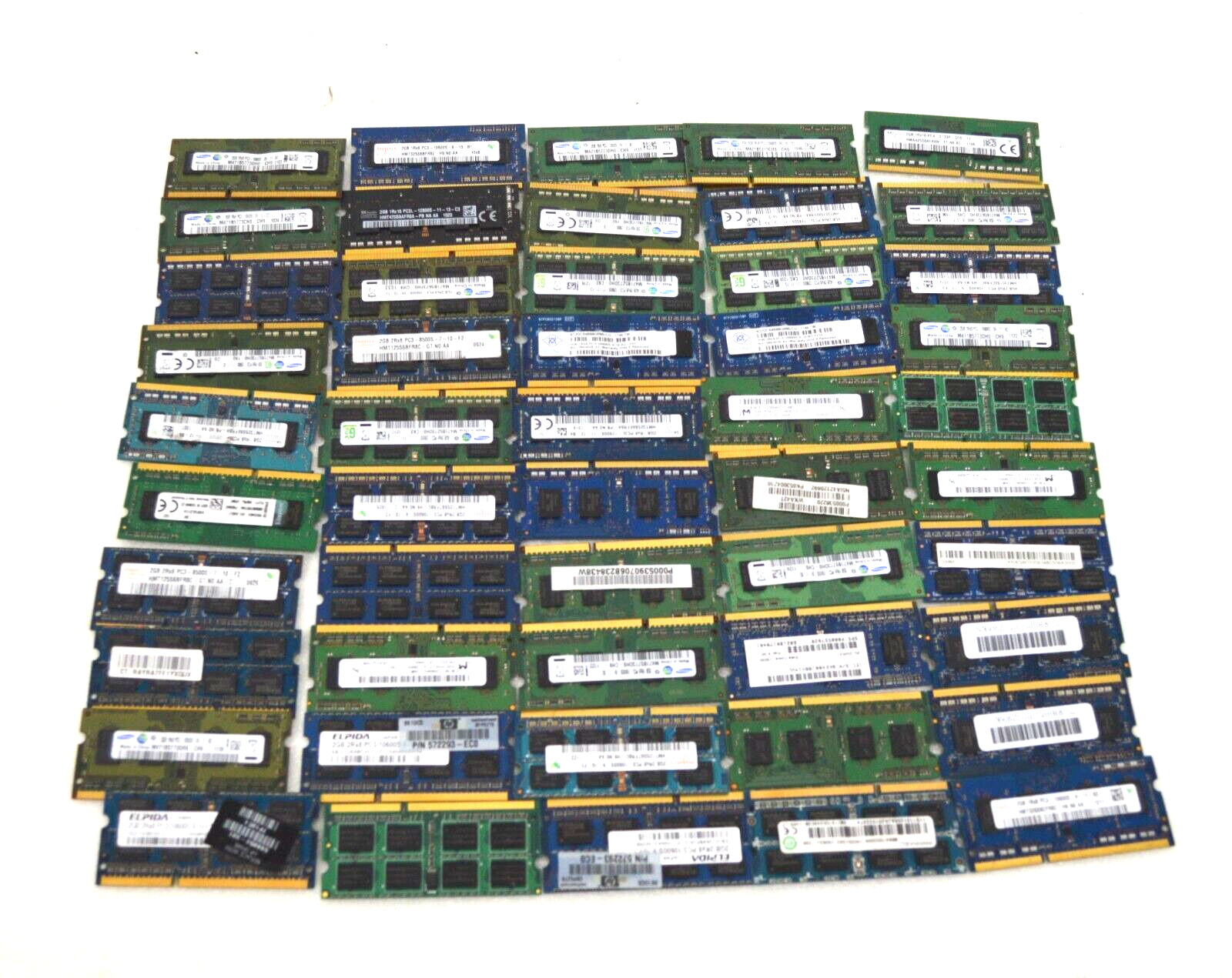 Lot of 250 x 2GB mixed brands and types Ram Memory DDR3 SODIMM LAPTOP MEMORY