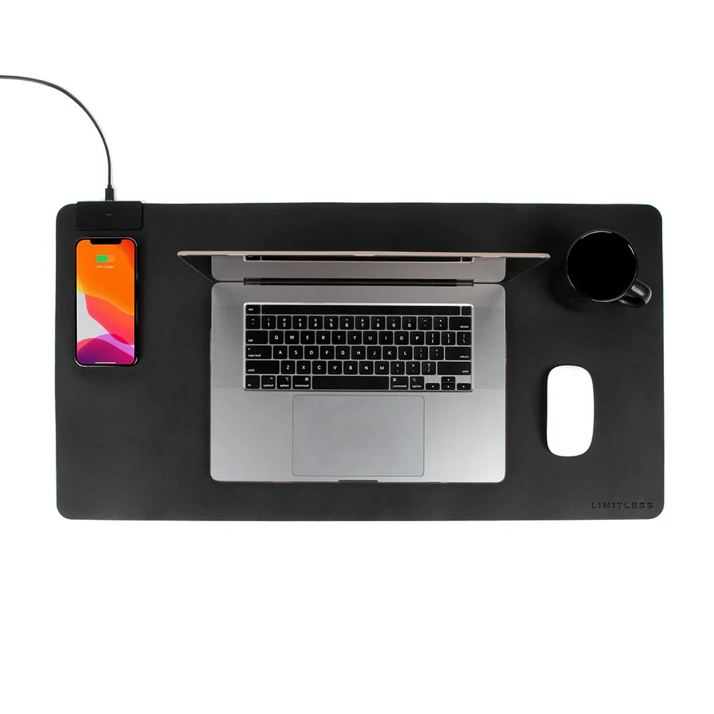 Limitless Deskpad Pro Powered Surface Mat Black Wireless Charger
