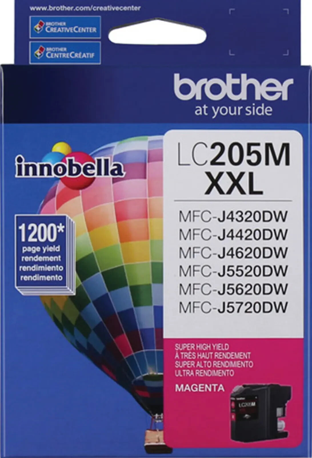 Brother LC205M XXL Magenta Ink Cartridge Innobella Genuine - WEIGHS 100% FULL