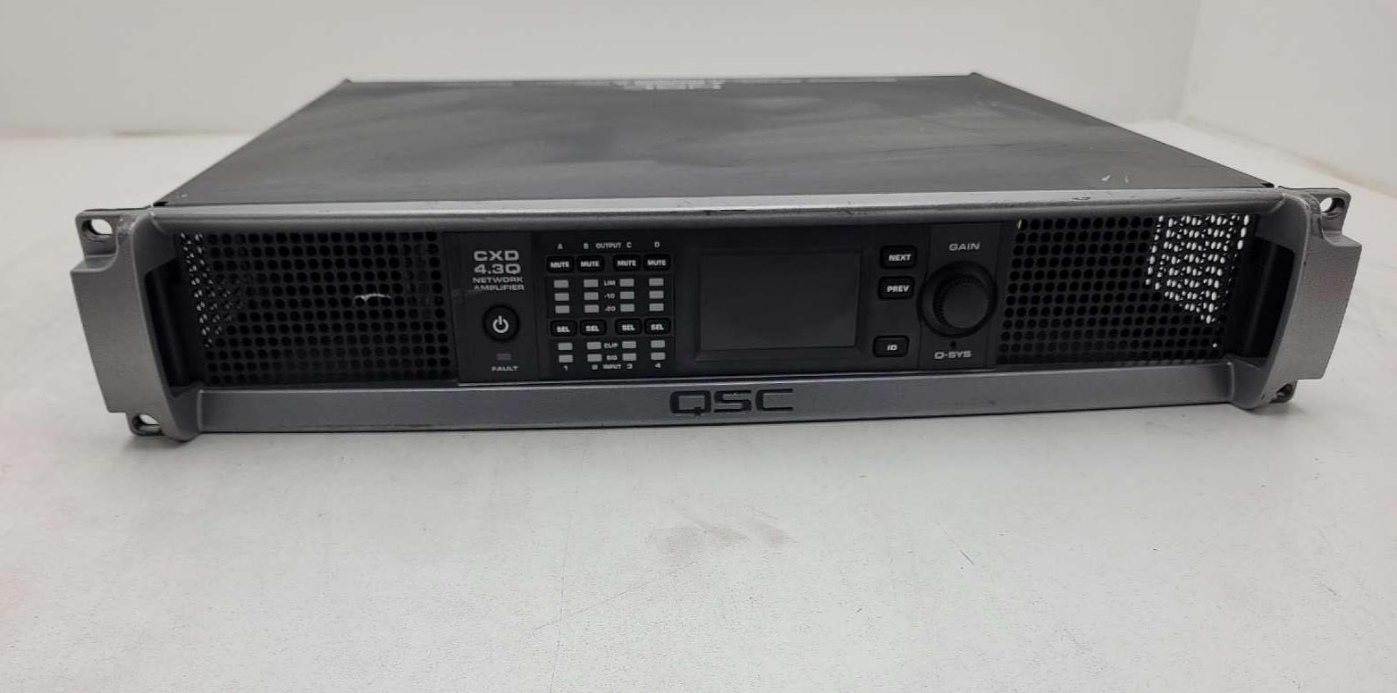 QSC CXD4.3Q 4 Channel Network Amplifier 625W Rackmount Amp S/N 081512730 Tested
