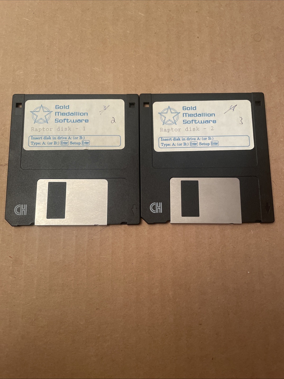 Gold Medallion Software - RAPTOR on 3.5" Disk Vintage Video Game