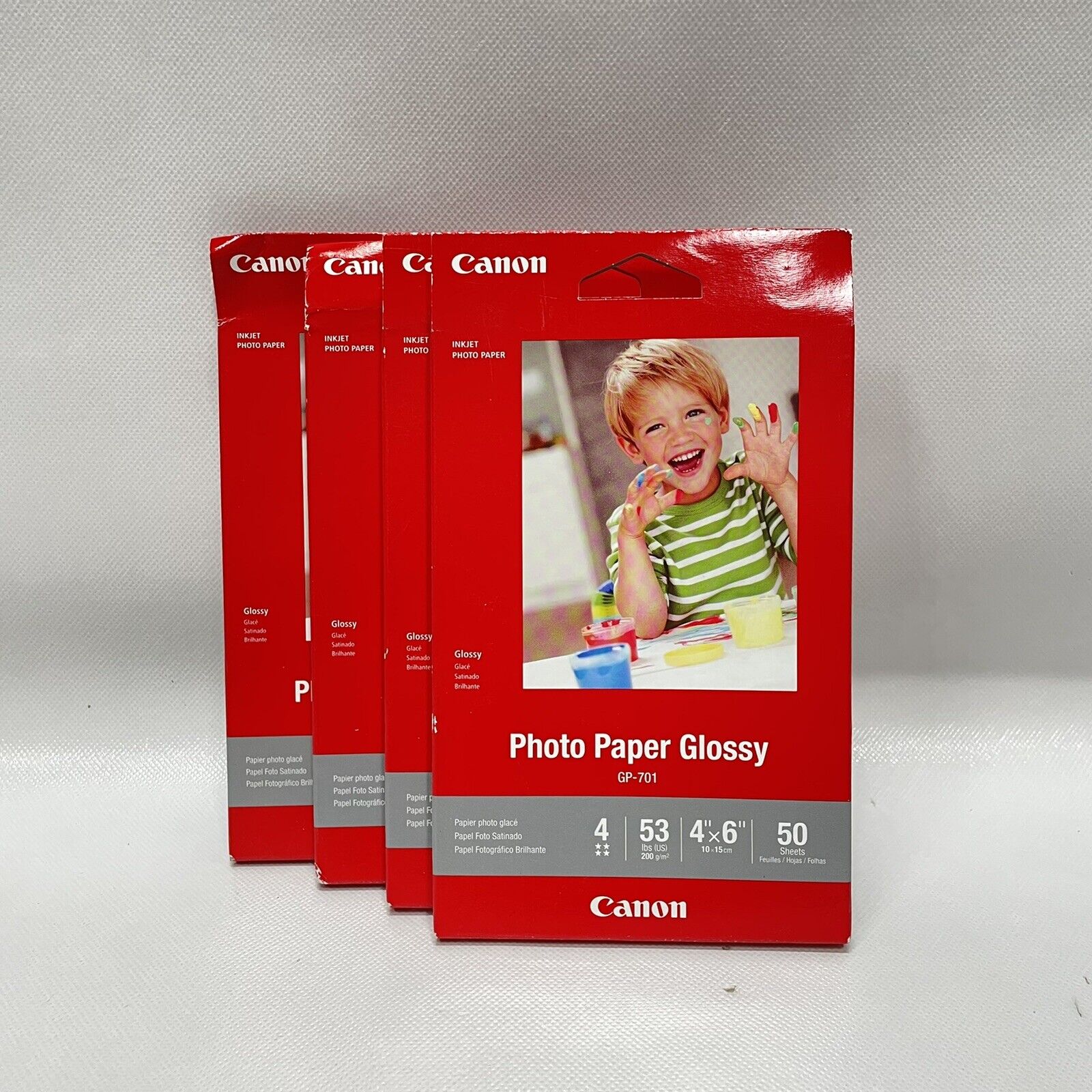 Canon Glossy Photo Paper GP-701 4x6in Pack / Lot Of 4  200 Sheets
