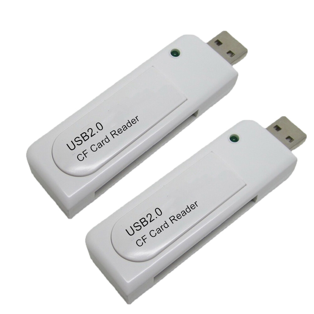 2X New Speed USB 2.0 Compact Flash CF Memory Card Reader White US