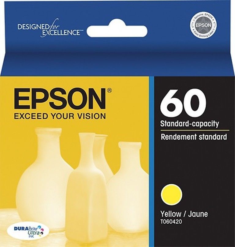 NEW Epson 60 T060220 DURABrite Ultra Yellow Ink Cartridge Genuine