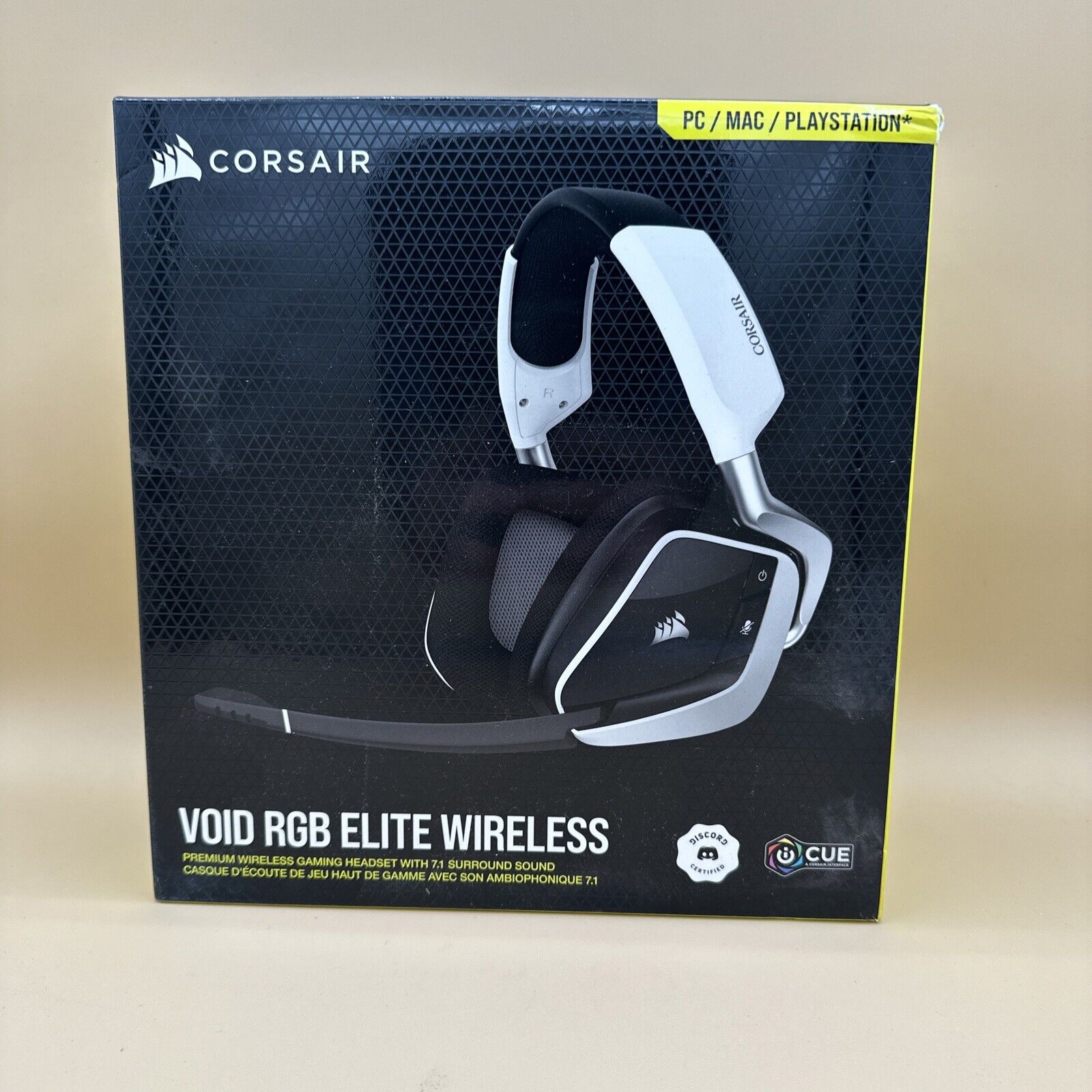 Corsair VOID RGB ELITE Wireless Gaming Headset Surround White ‎CA-9011202-NA