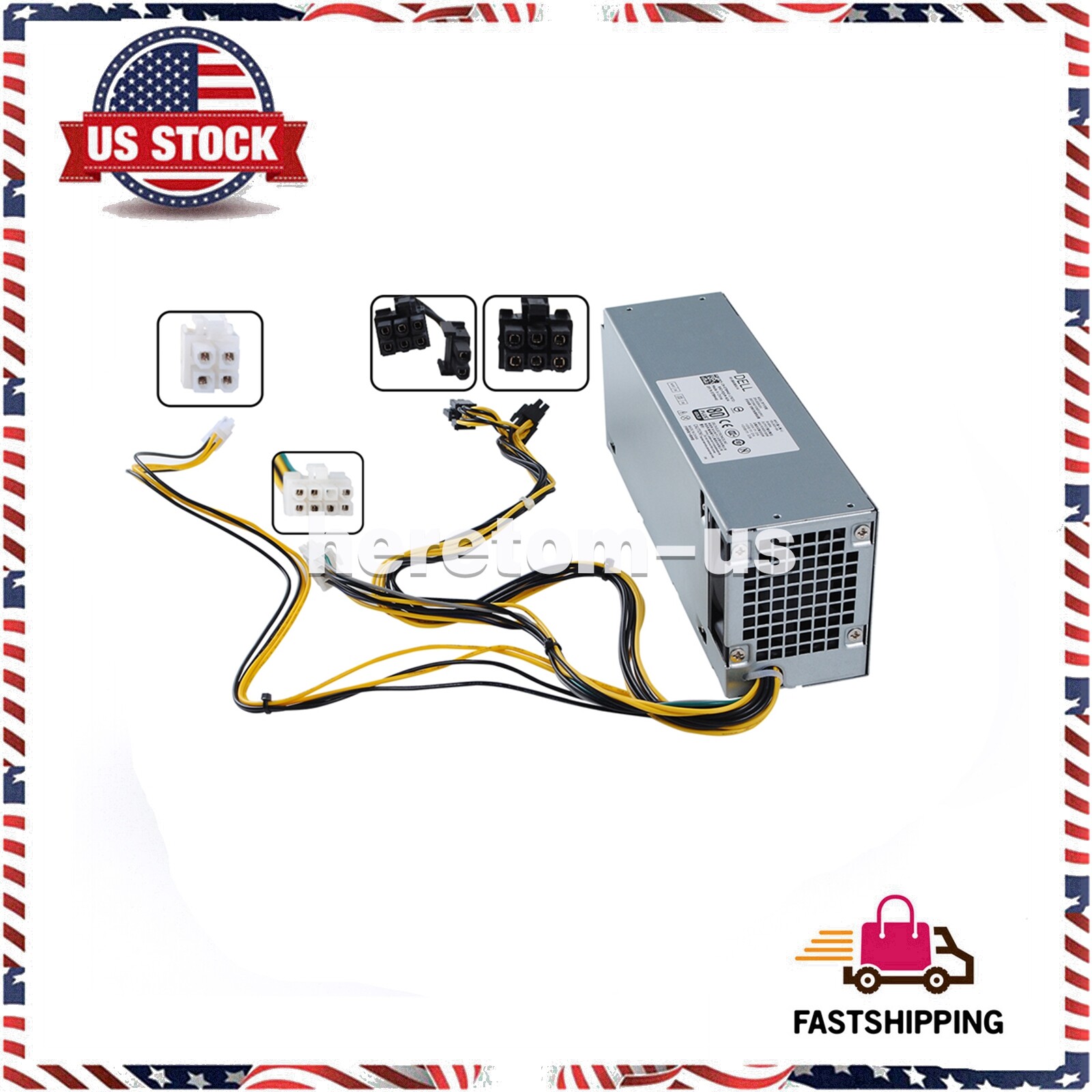 1pc NEW DPS-500EM-00A Power Supply 8+4+6+8 Pin For Dell 7040 3650 3040 3046