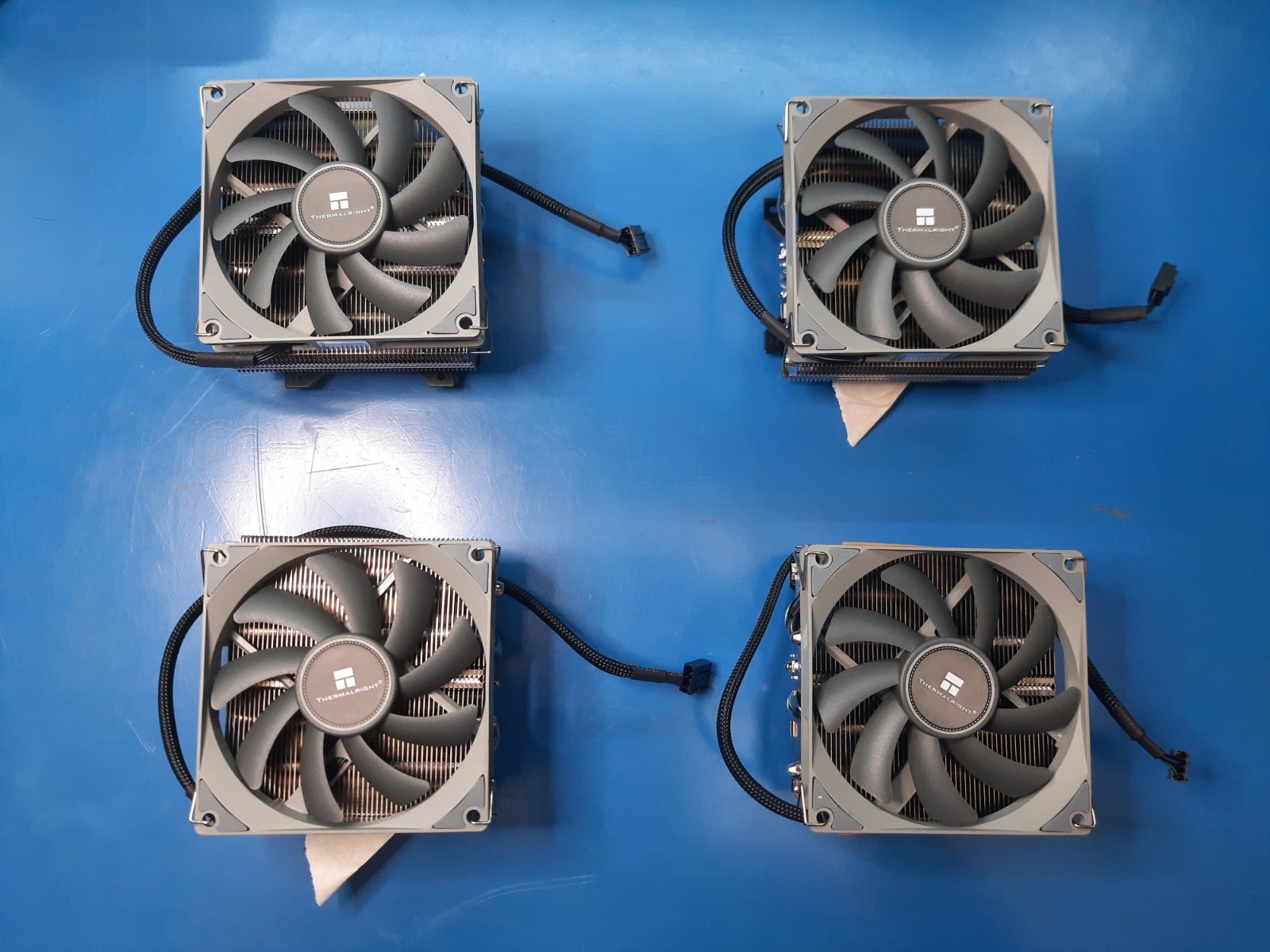 LOT OF 4 (used): Thermalright AXP90-X53 Low Profile Quiet CPU Cooler PWM READ