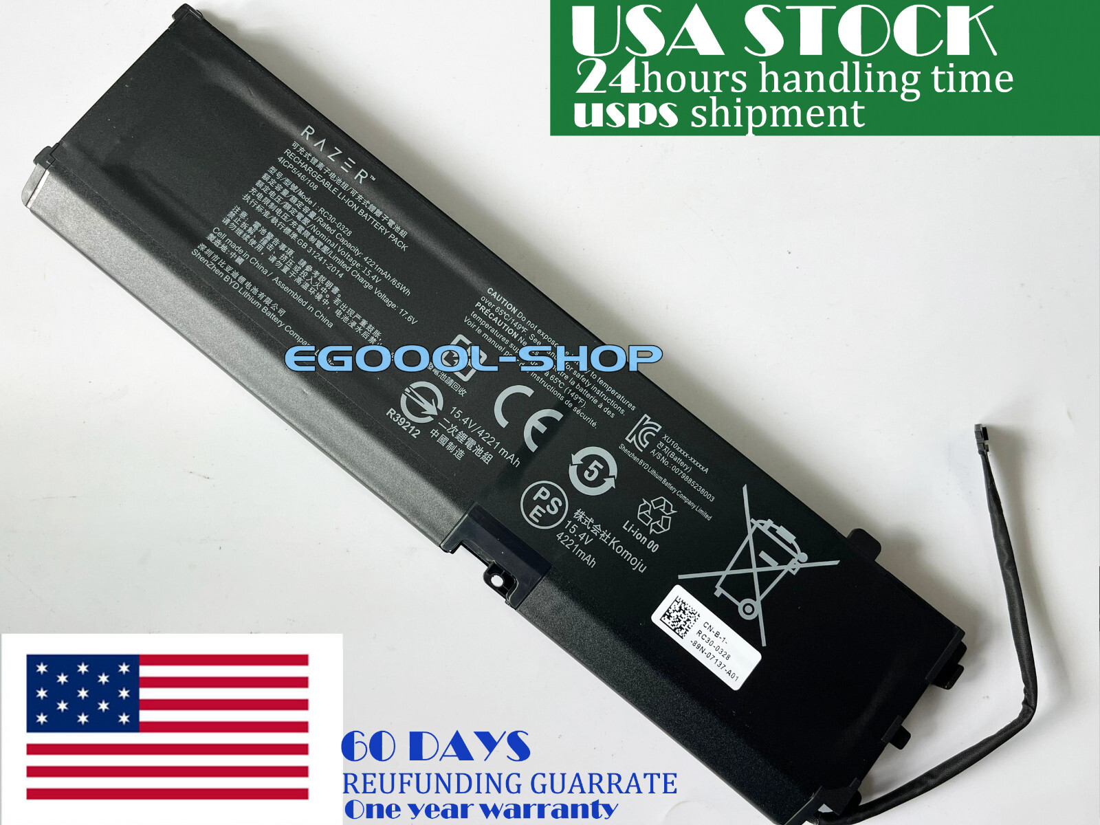 new RC30-0328 RZ09-0328 Genuine Battery For Razer Blade 15 Edition 2020 2021
