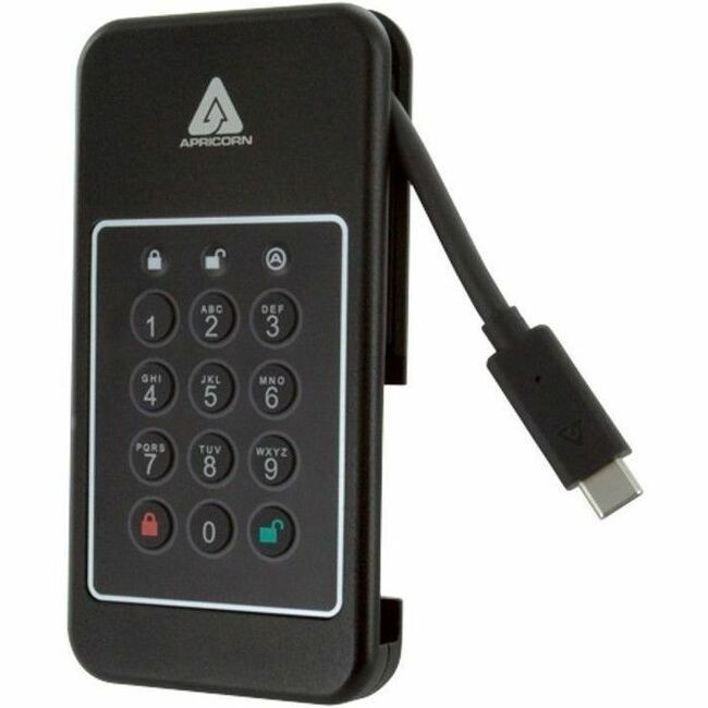 Apricorn Aegis NVX 2TB Portable USB-C Rugged Solid State Drive ANVX2TB