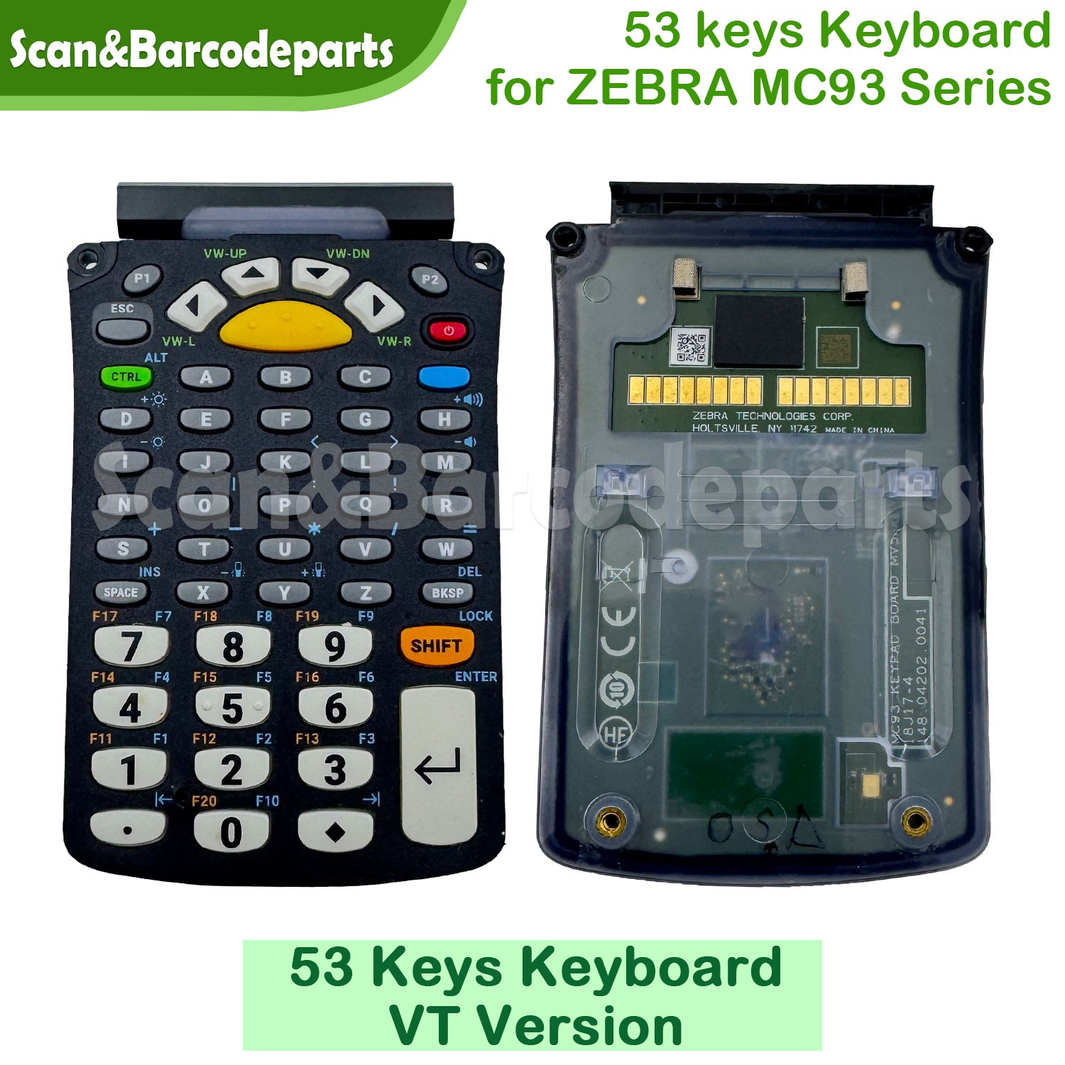 OEM 53 Keys Keyboard VT Version for Zebra MC9300 MC930B MC93 Series