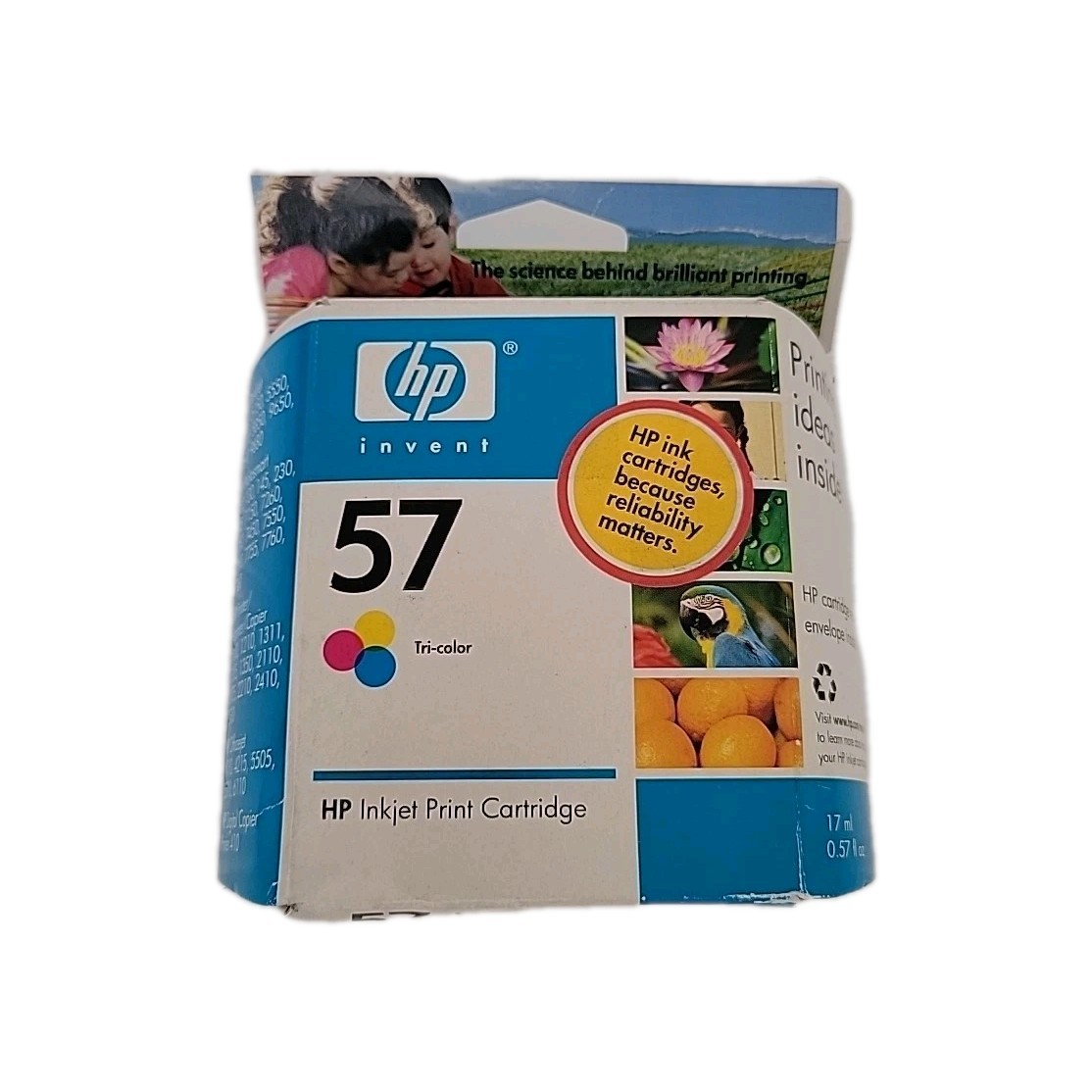 Hp Invent 57 TRI Color Ink Cartridge (C6657AC) Exp JUNE 2007
