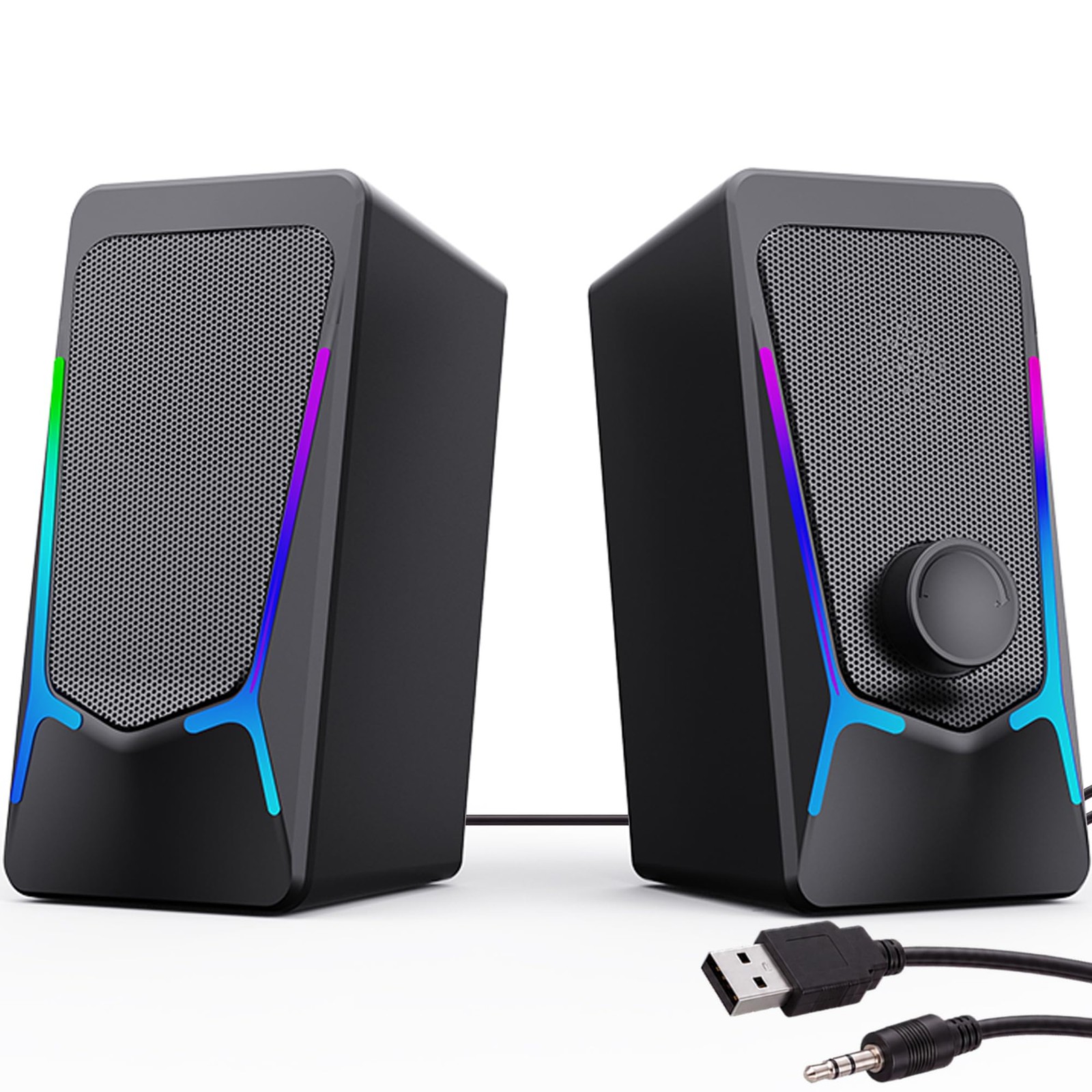 Computer Speakers for Desktop PC, Gaming Speaker with Volume Control