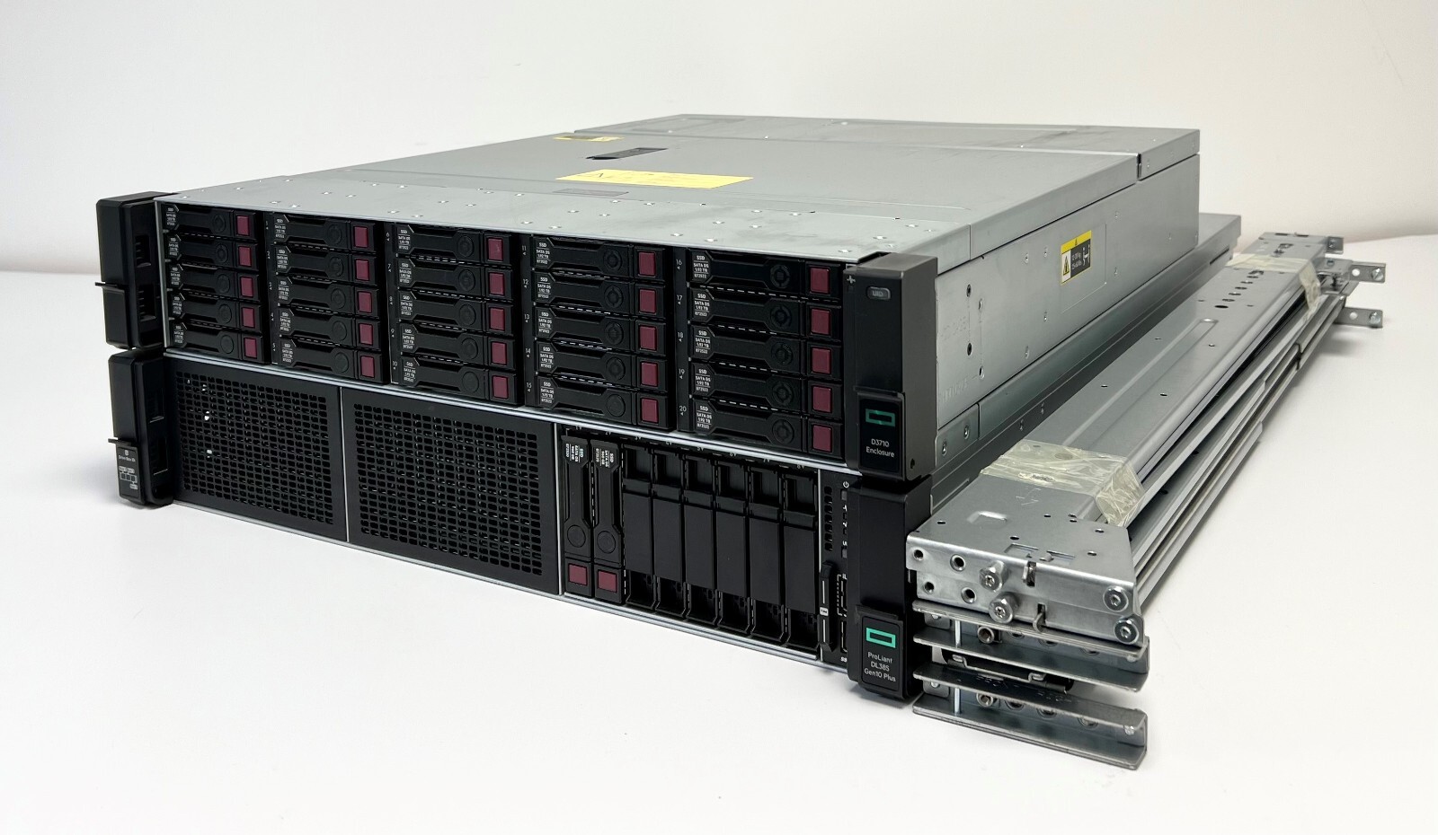 HPE DL385 Gen10 Plus D3710 48TB DAS 32-Core 768GB RAM All Flash Storage Solution