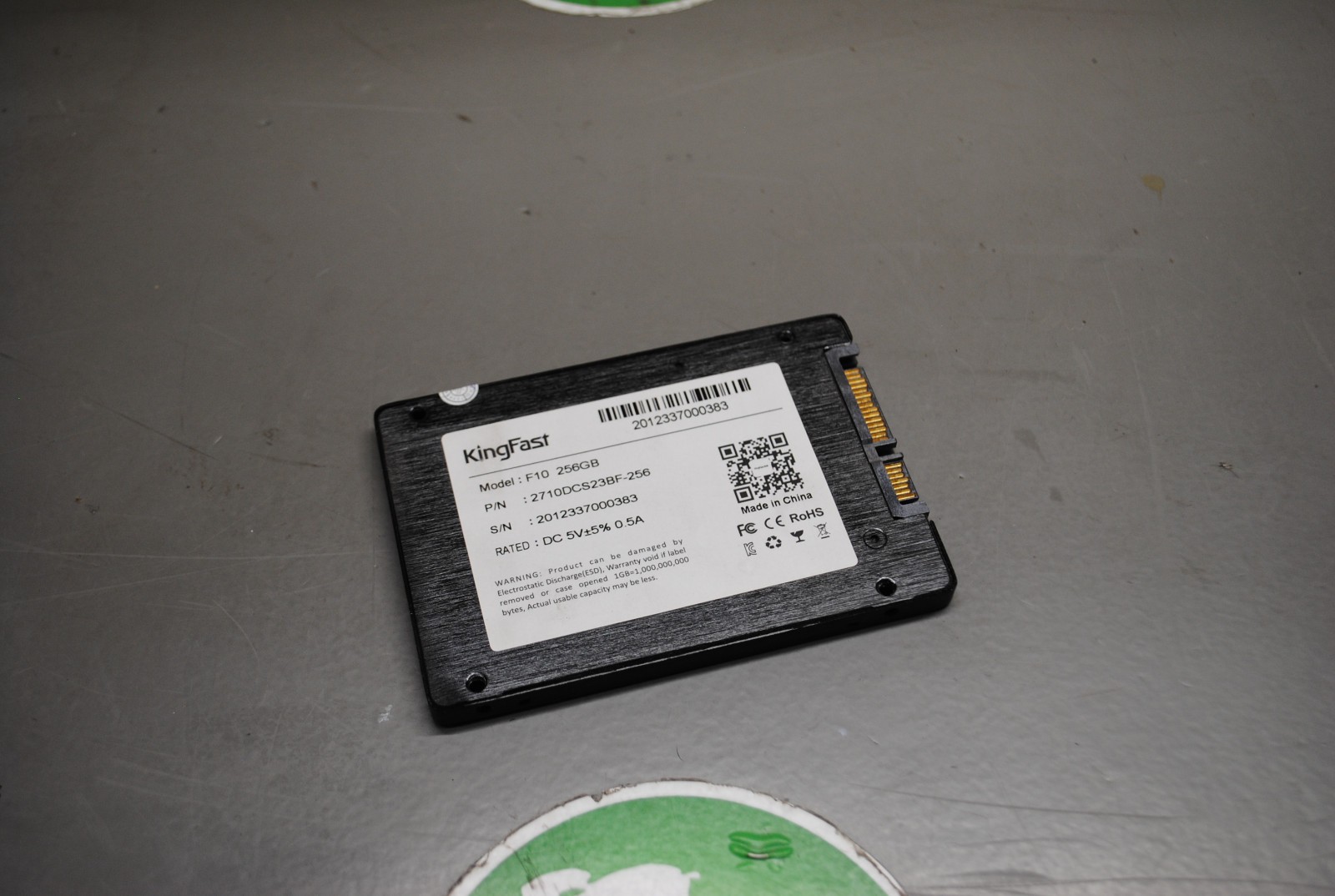 KingFast F10 256GB 2.5” SATA III SSD Tested Working 2710DCS23BF-256 