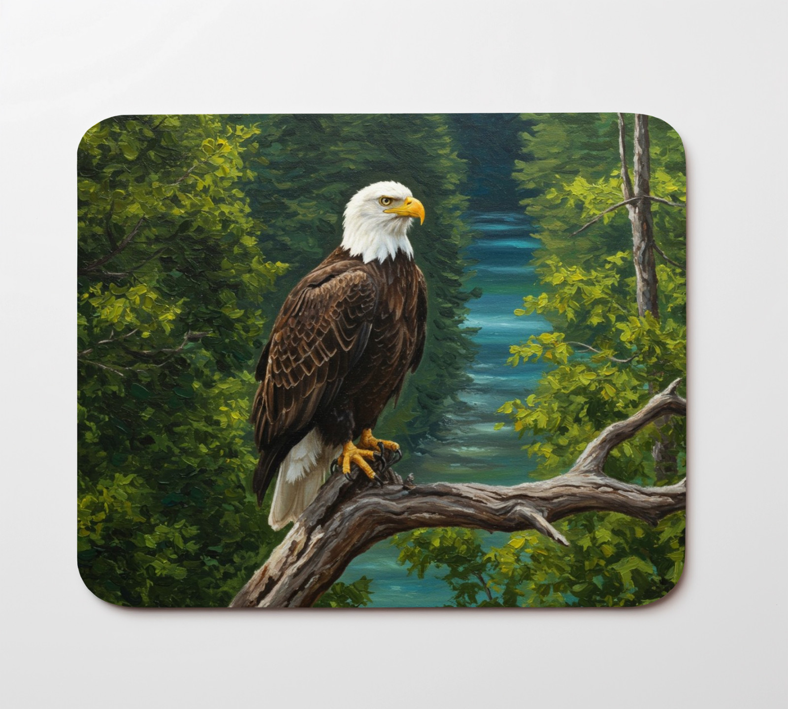 Wild American Bald Eagle Mouse Pad 9.5"x8" Desk Mat Non Slip Rectangle Mousepad