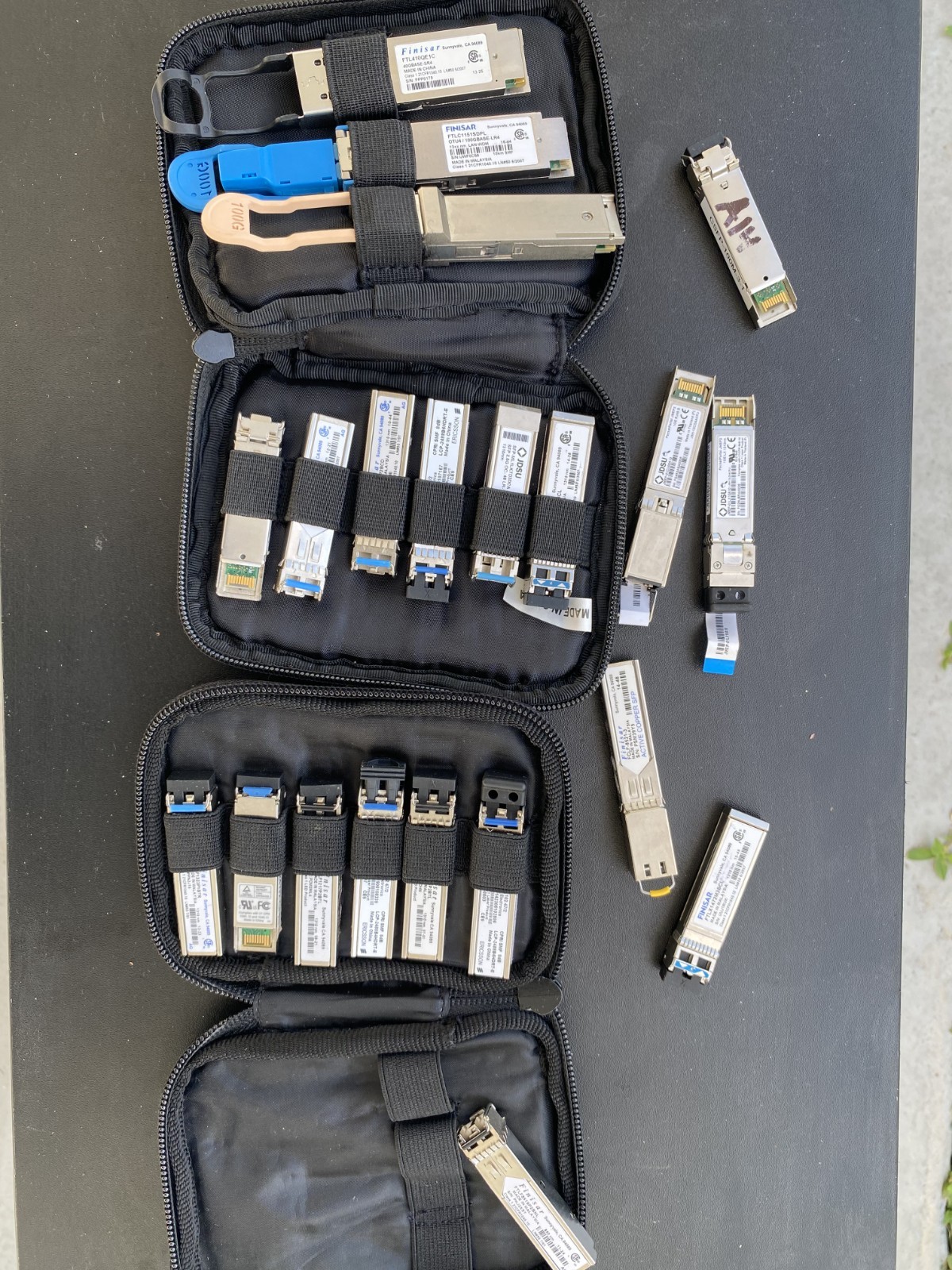 LOT OF 21 Finisar SFP/XFP Optical Fiber Transceivers VIAVI & JDSU