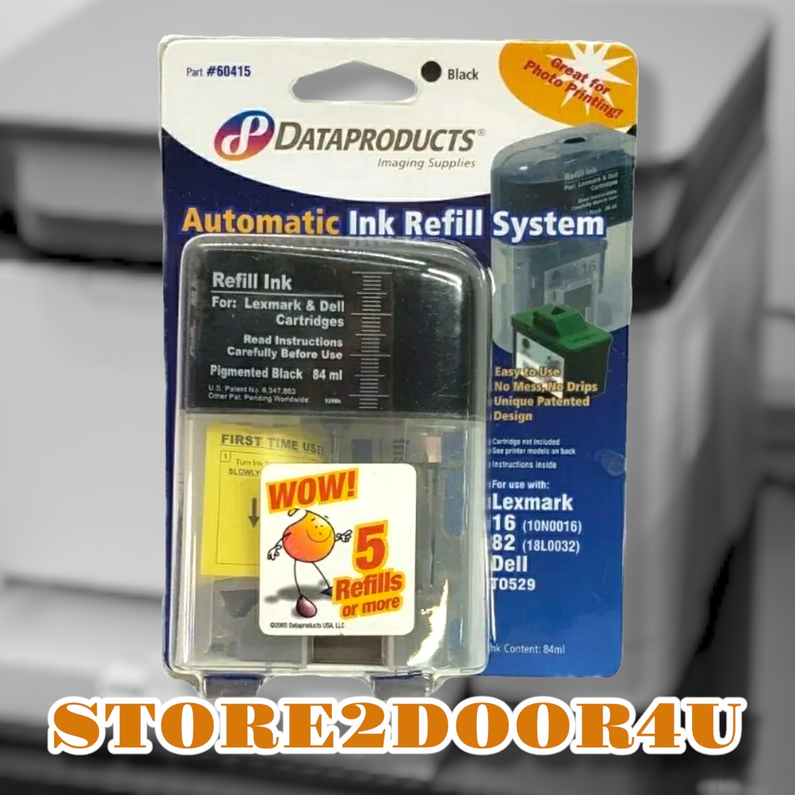 Dataproducts Premium Automatic Ink Refill System Black For Lexmark & Dell - 2005