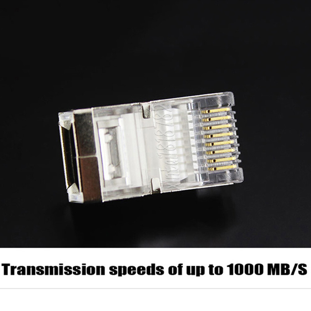 50pcs rj45 connector cat6 network ethernet cable cat 6 plug 8p8c stp rj45 male 