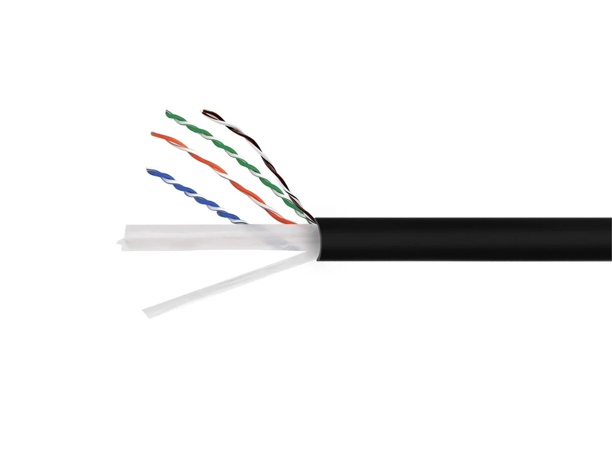 Monoprice Cat6A Plus Ethernet Network Cable - 1000ft - Black, 10G, 650MHz, 23AWG