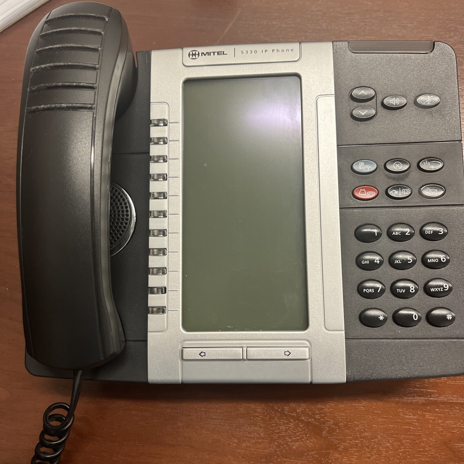 Lot Of 10, Mitel 5330 IP Phones . All Exc . Condition W/ Mount.