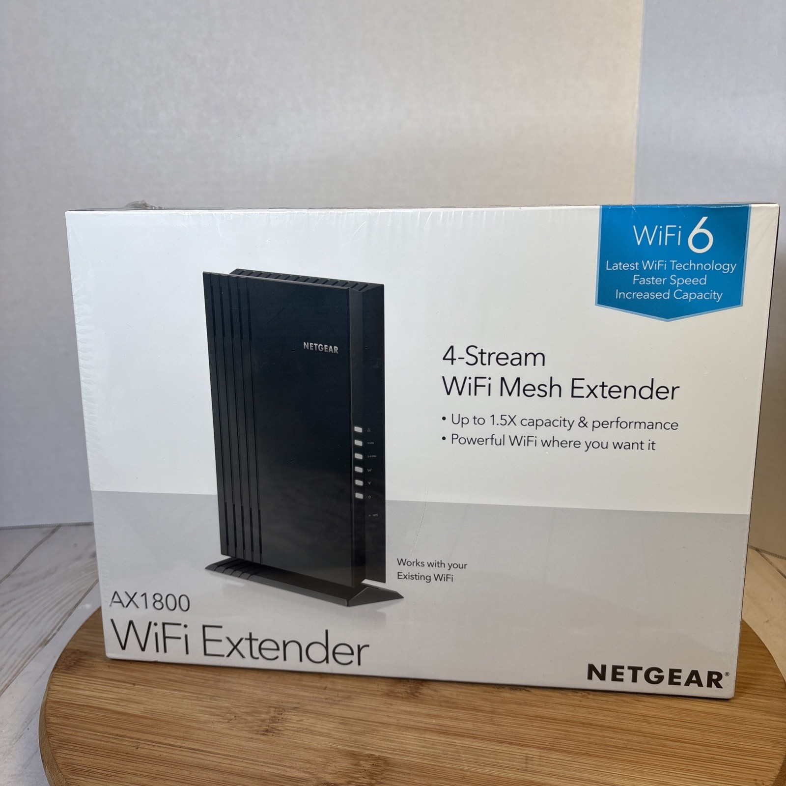 NETGEAR AX1800 4-Stream WiFi Mesh Extender EAX20 WiFi 6 Dual-Band 4 Ports Sealed