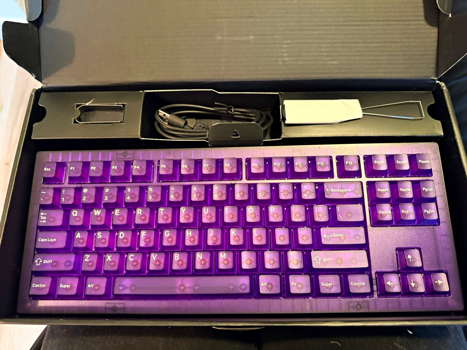 DROP CSTM80 Mechanical Wired Keyboard Purple English QWERTY Standard Layout