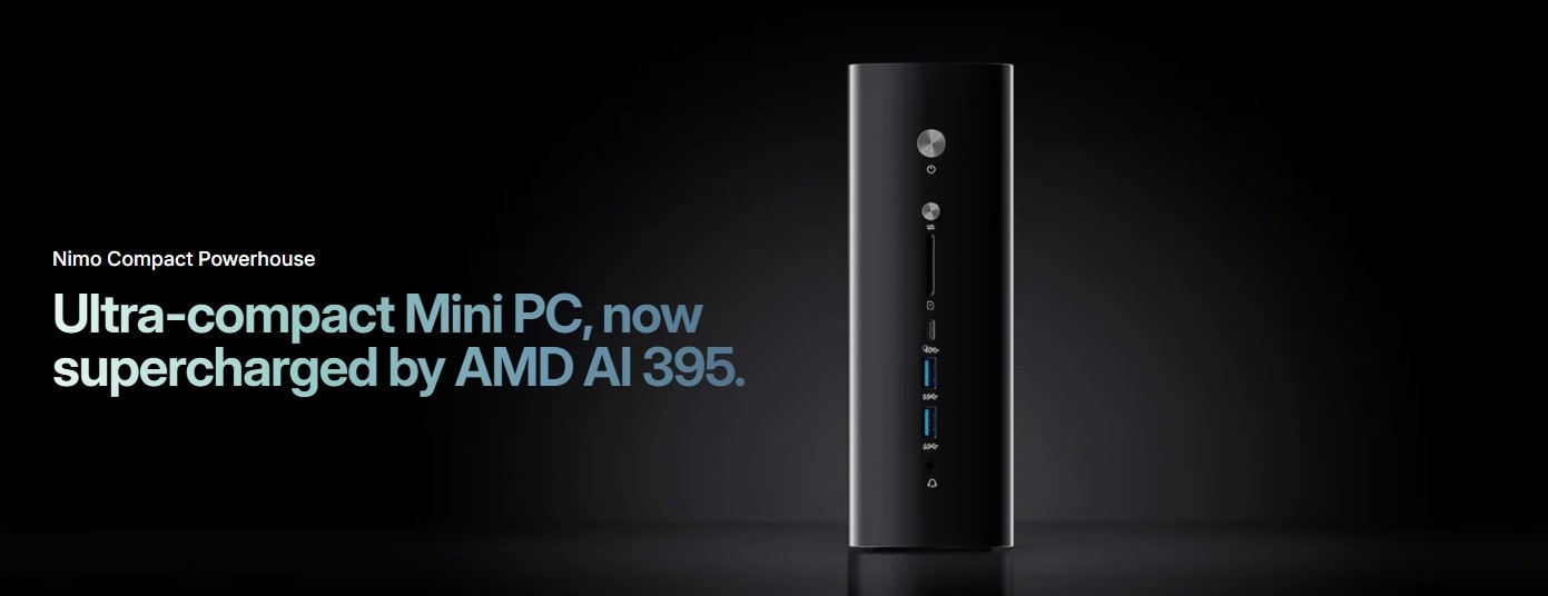 Mini PC AMD Ryzen AI Max+ 395 128GB LPDDR5 RAM | 1TB+8TB W/DRAM CACHE Gen5 SSD