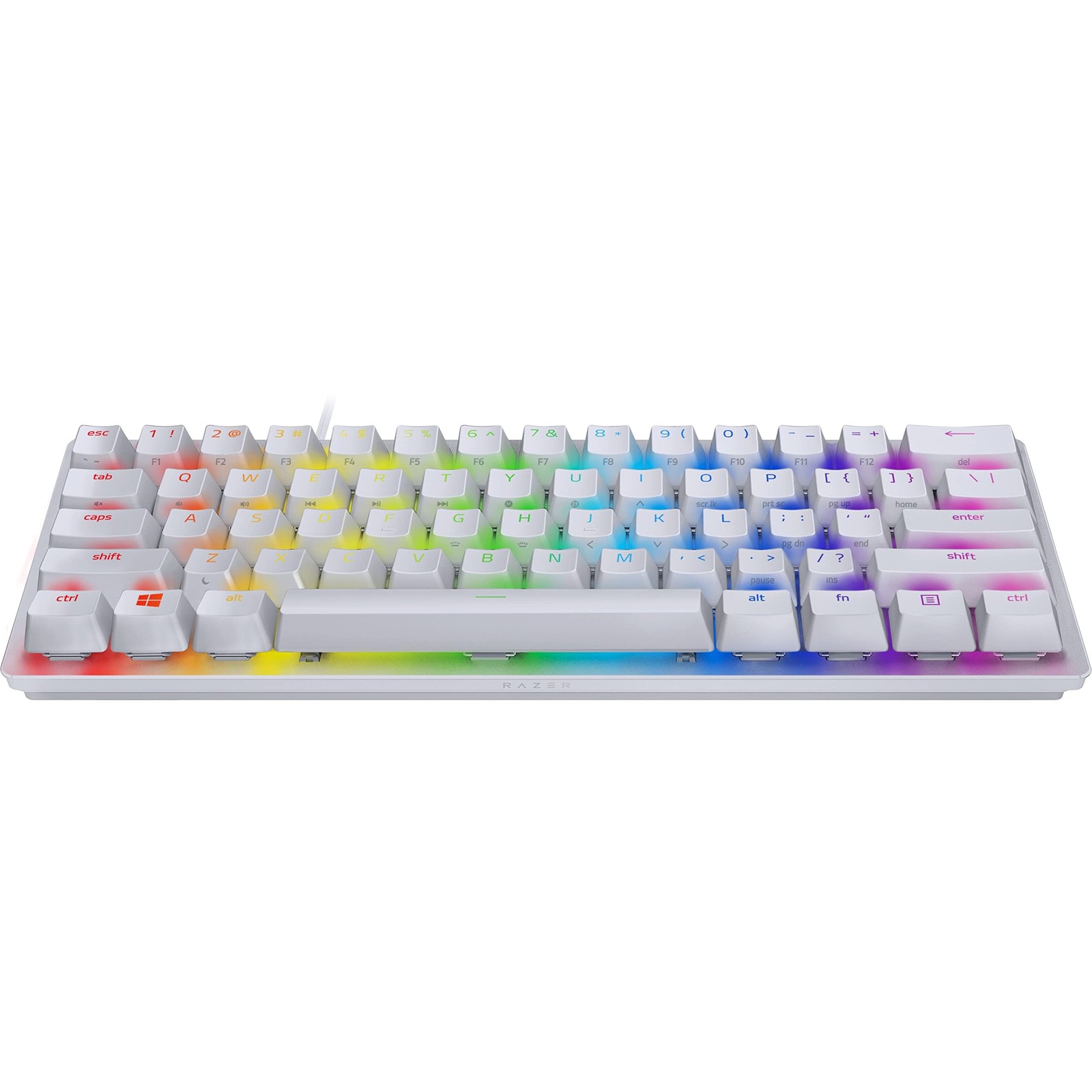 Razer Huntsman Mini 60% Optical Switch WIRED Gaming Keyboard, RGB, PBT - White