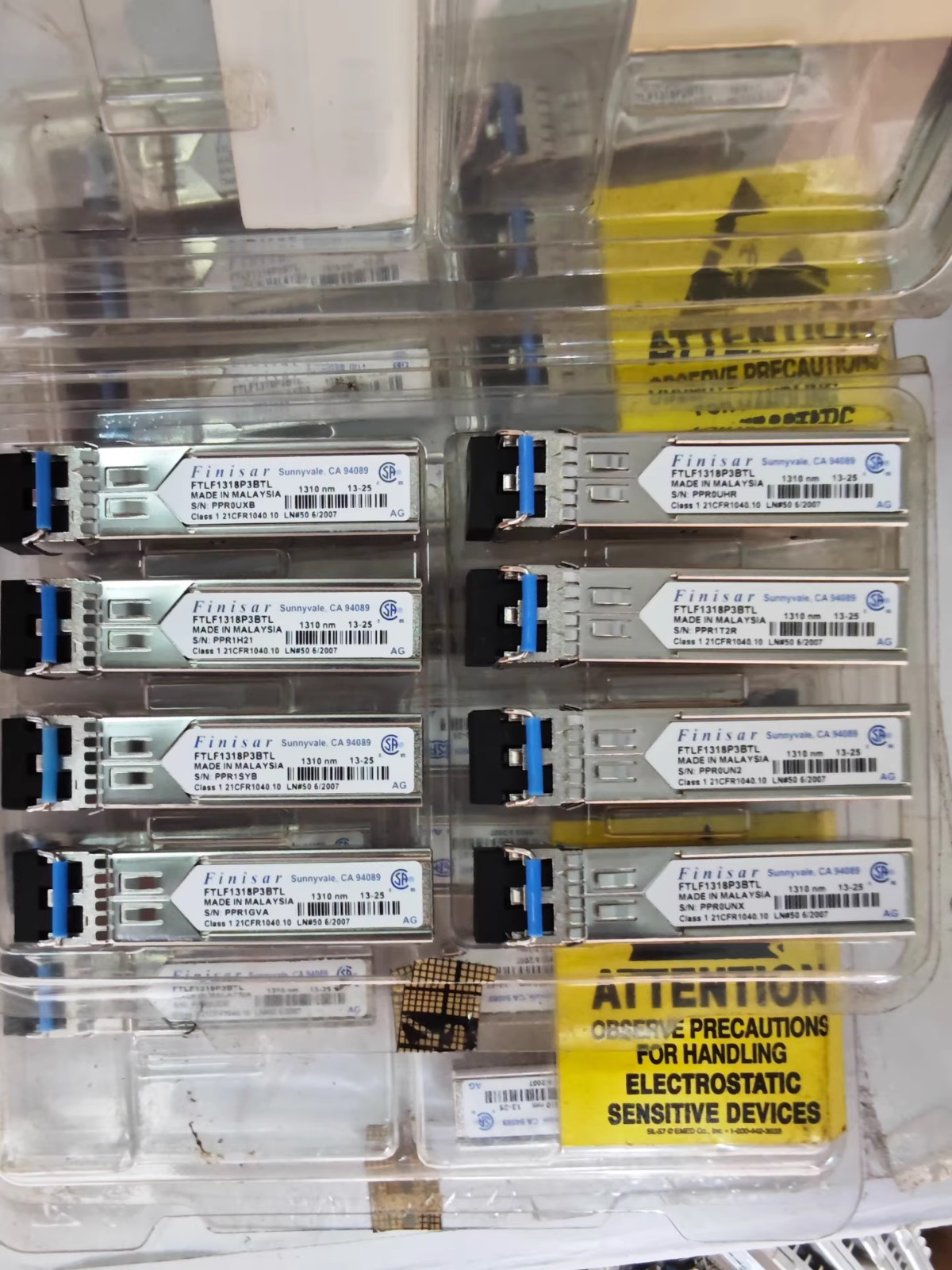 2PCS Finisar Industrial Temperature 1310nm 10KM SFP Transceiver FTLF1318P3BTL