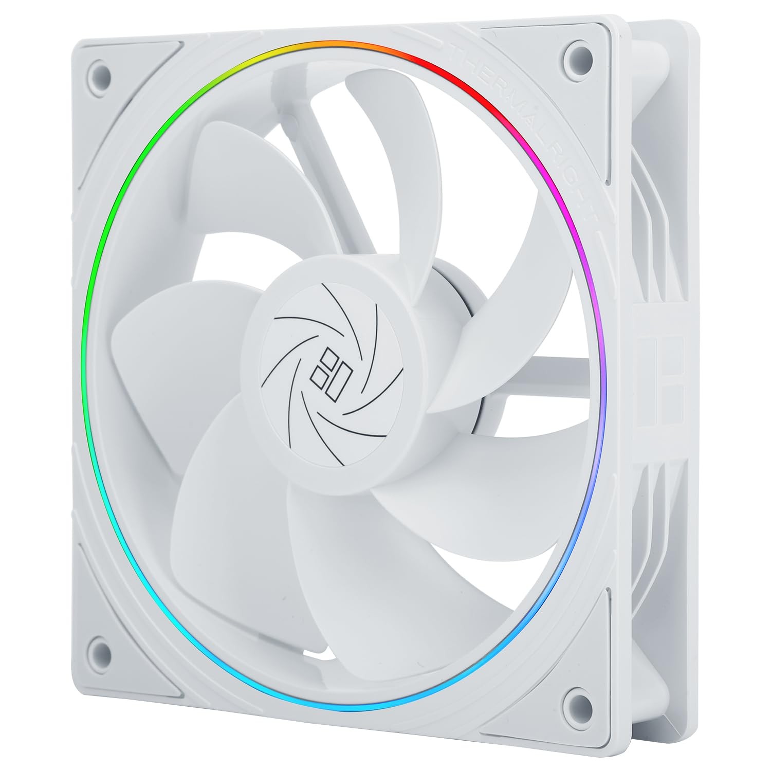 Thermalright TL-S12RW CPU Fan, 120mm White Computer Cooler Fine Aperture ARGB Ha