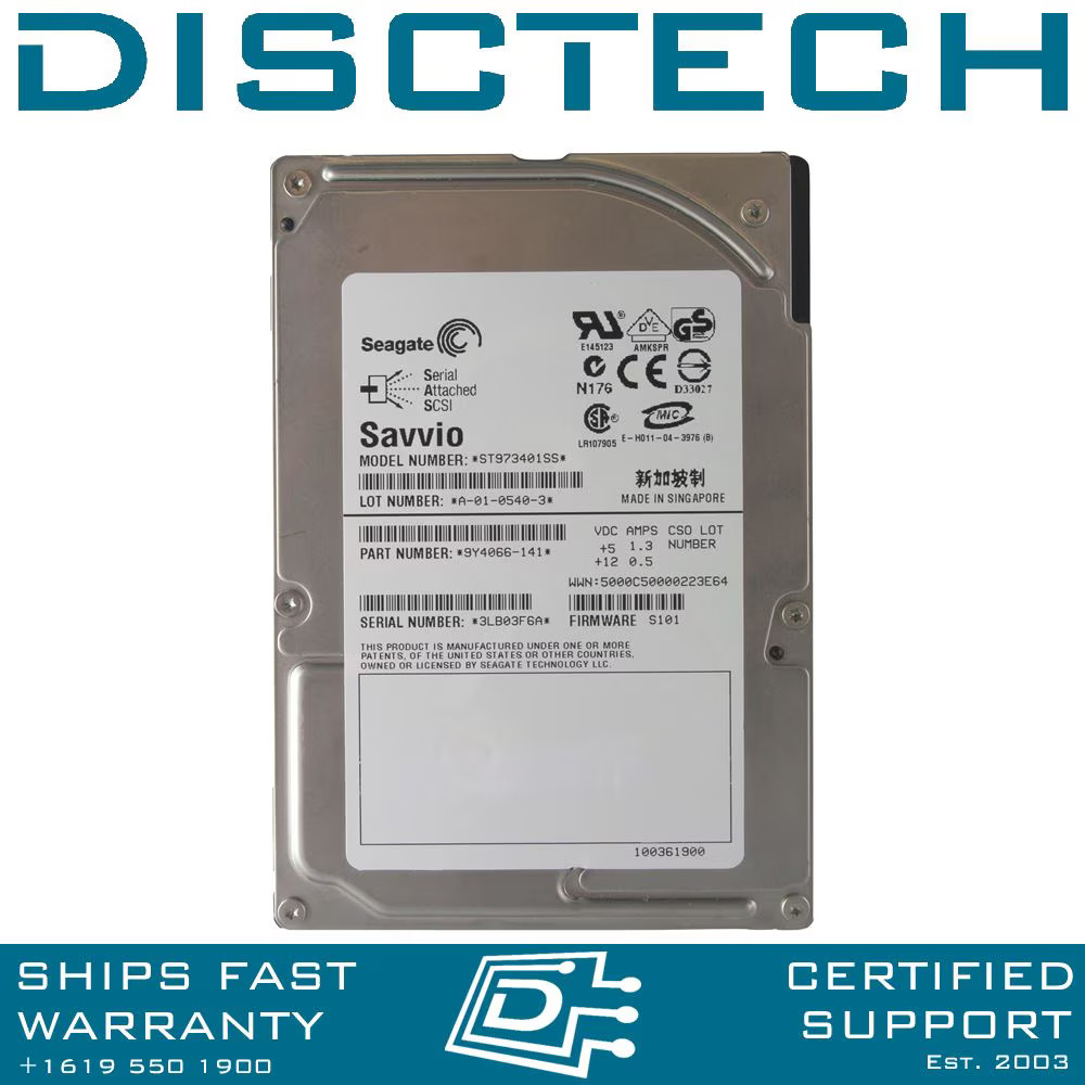 Seagate Savvio 10K.1 ST973401SS 73GB 10K 3Gbps SFF SAS Hard Drive
