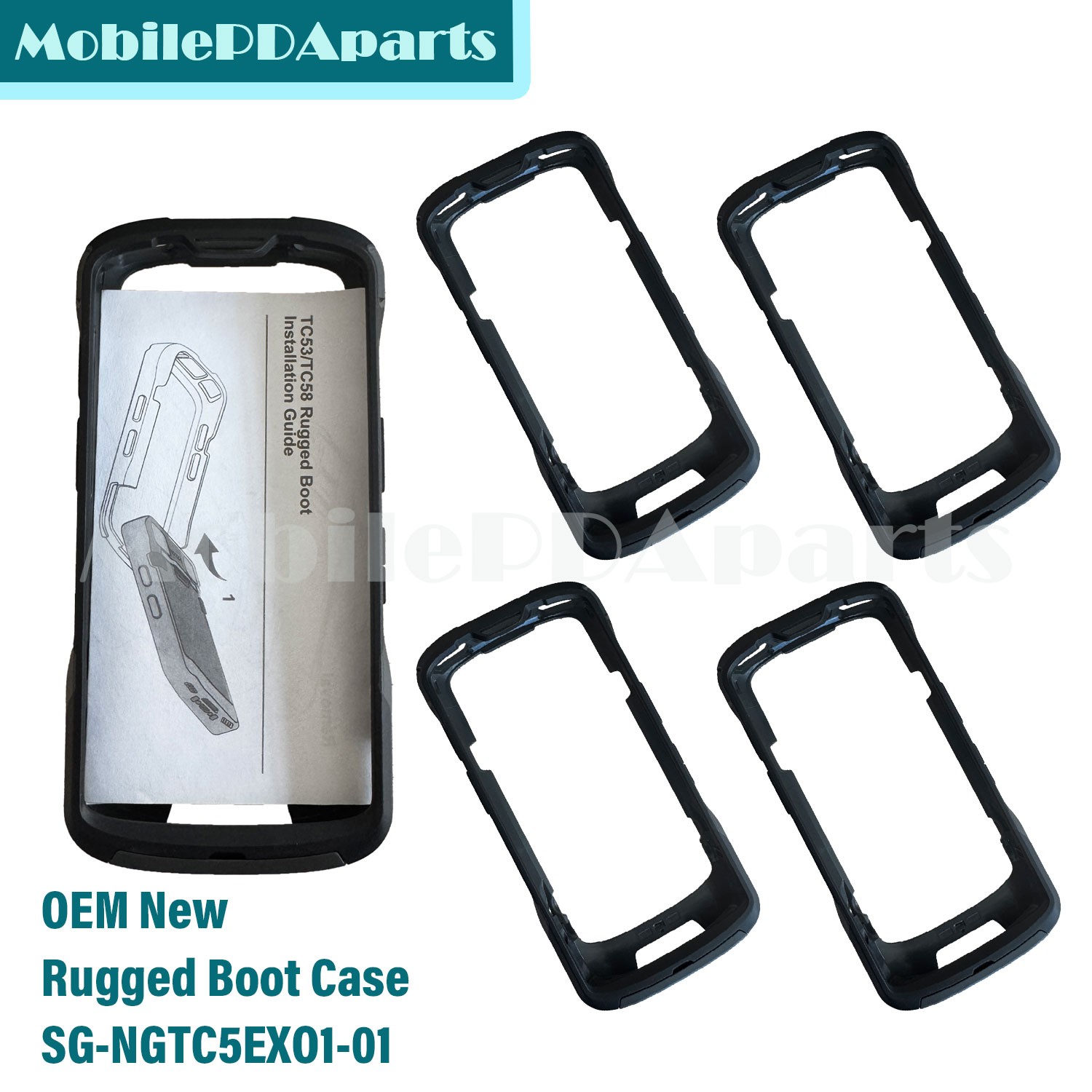 Lot of 5 SG-NGTC5EXO1-01 OEM New Rugged Boot Case for ZEBRA TC53 TC58 Series